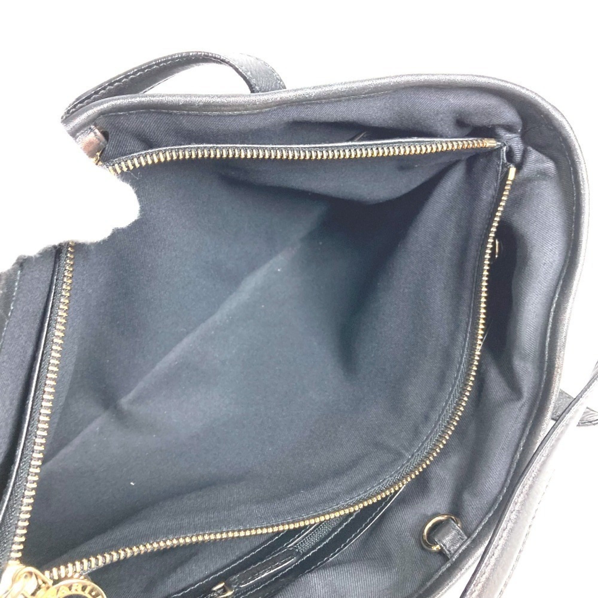 Bvlgari Black Leather Handbag Shoulder Bag (Pre-Owned)