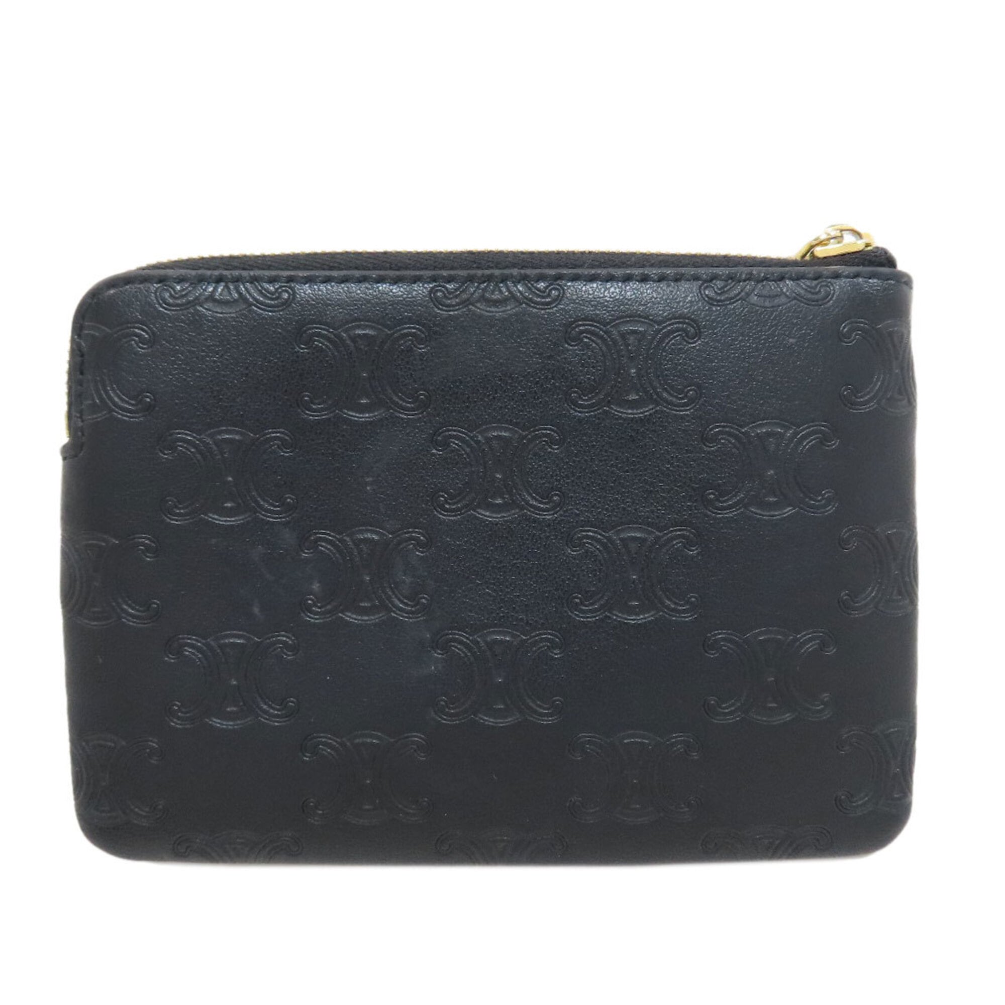 Celine Black Leather Coin Purse/Coin Case (Pre-Owned)