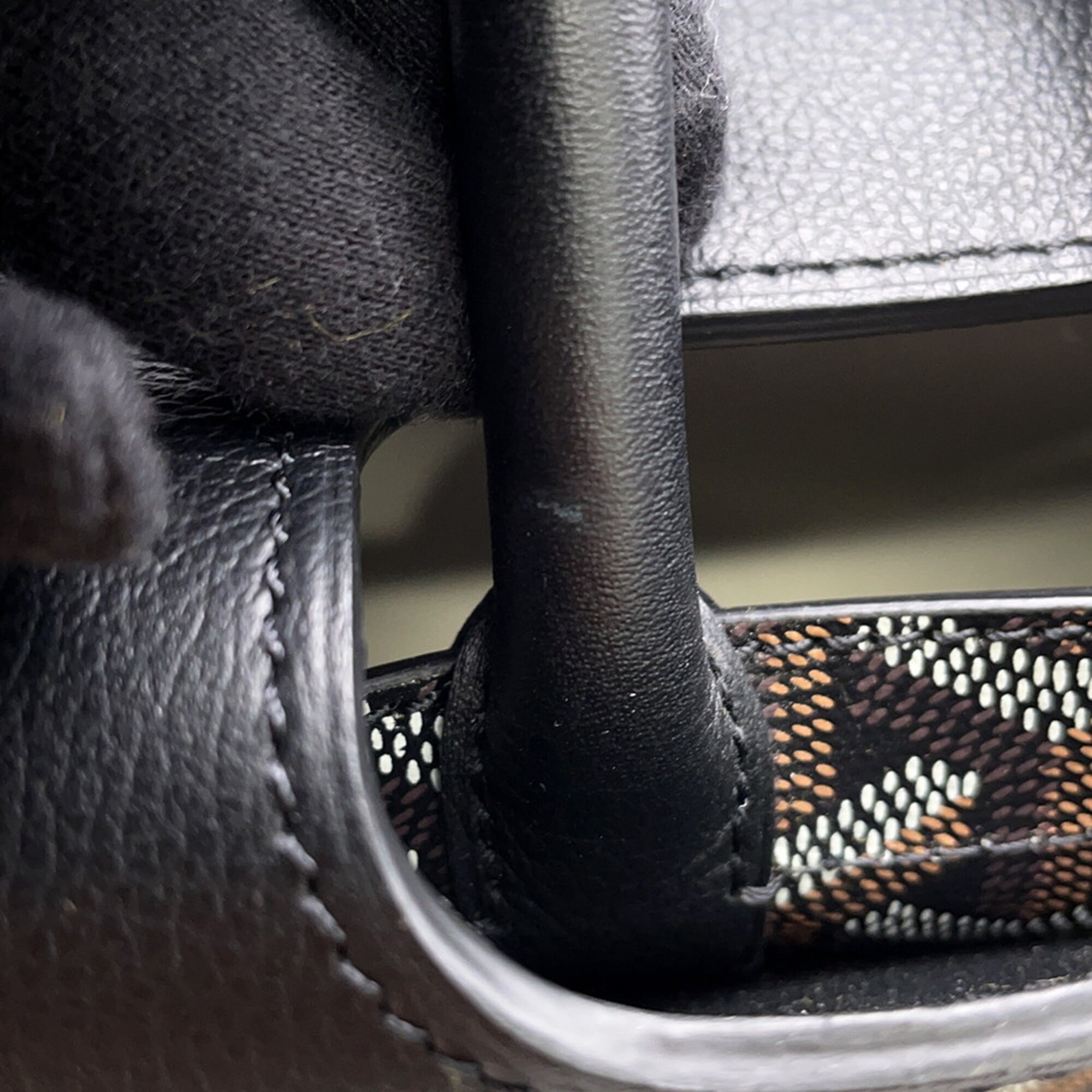 Goyard Black Leather Handbag (Pre-Owned)