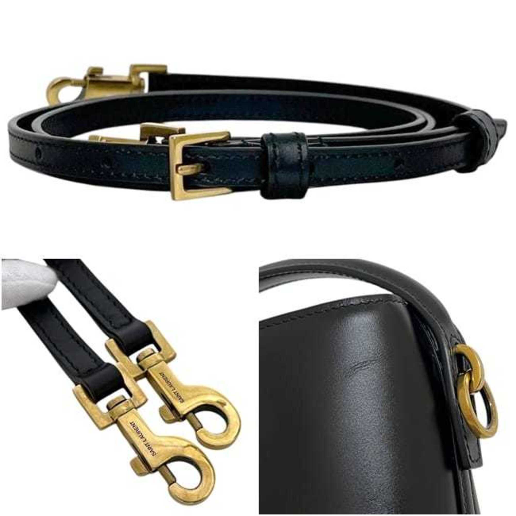 Saint Laurent Black Leather Shoulder Bag (Pre-Owned)