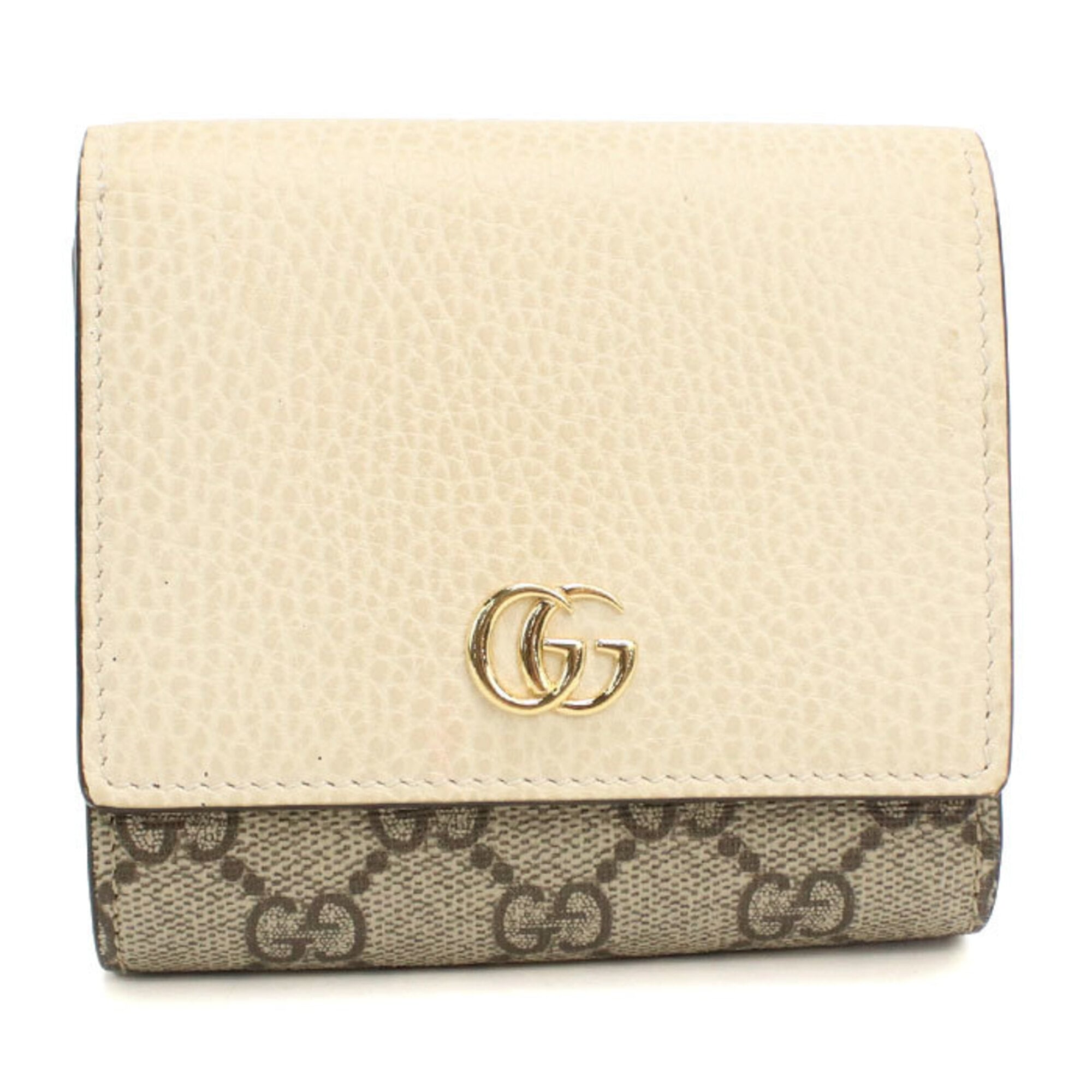 Gucci Ivory Leather Pvc Wallet (Bi-Fold) (Pre-Owned)
