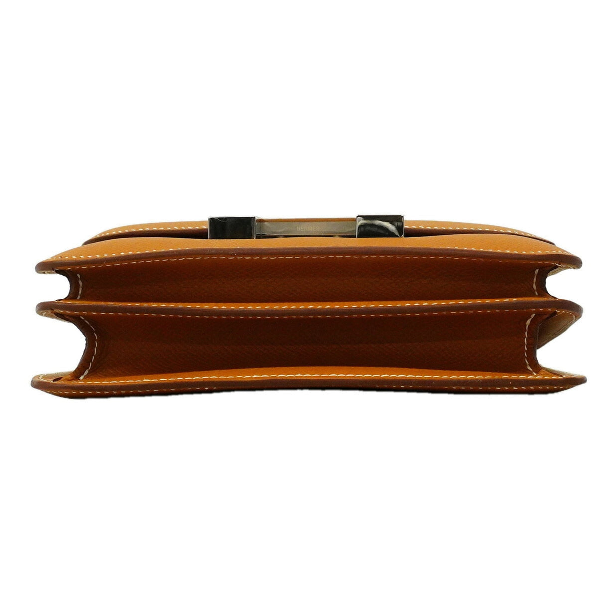 Hermes Gold Leather Shoulder Bag (Pre-Owned)