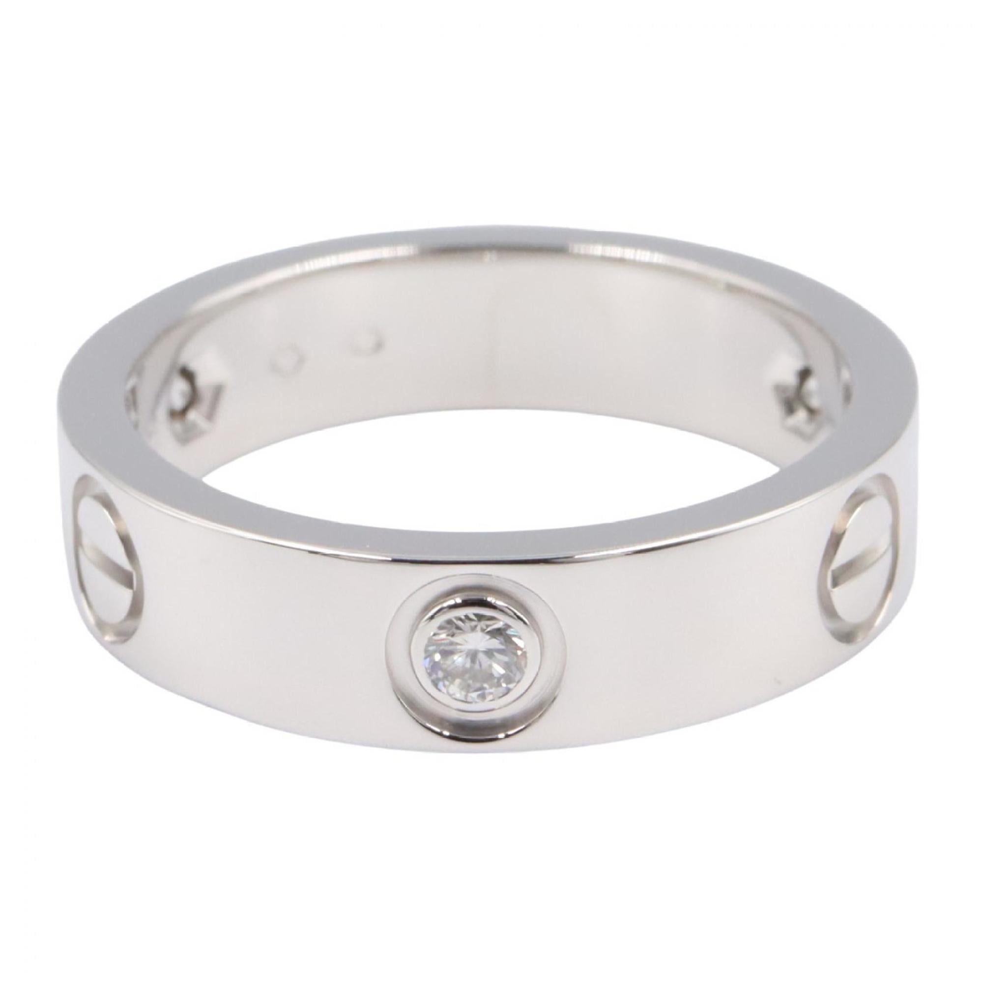 Cartier Silver Clear White Gold (18K) Band Ring (Pre-Owned)