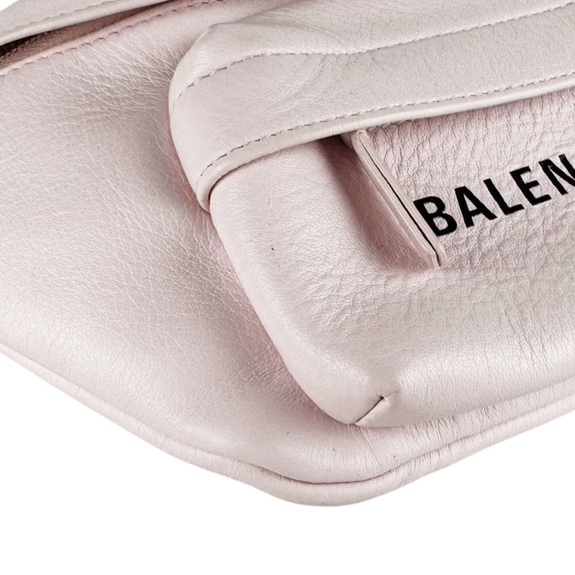 Balenciaga Black Light Pink Leather Sling Bag (Pre-Owned)