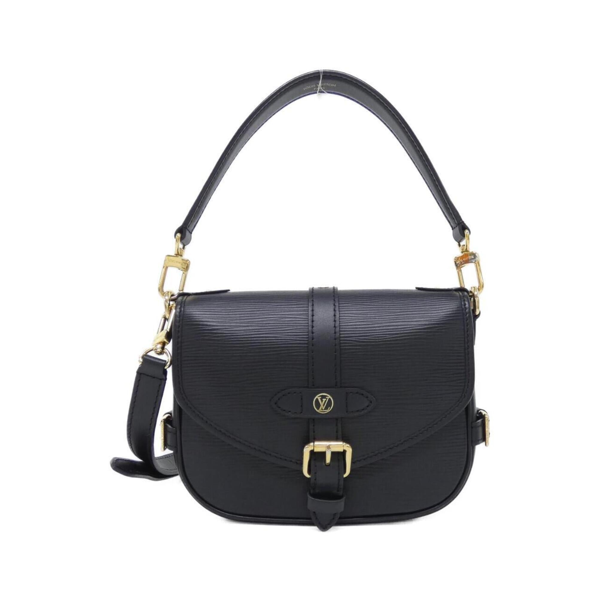 Louis Vuitton Black Leather Shoulder Bag (Pre-Owned)