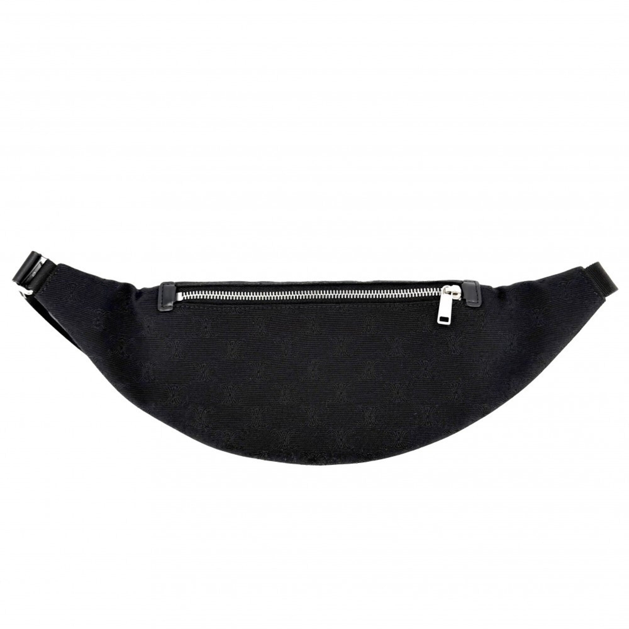 Celine Black Canvas Fanny Pack Sling Bag (Pre-Owned)