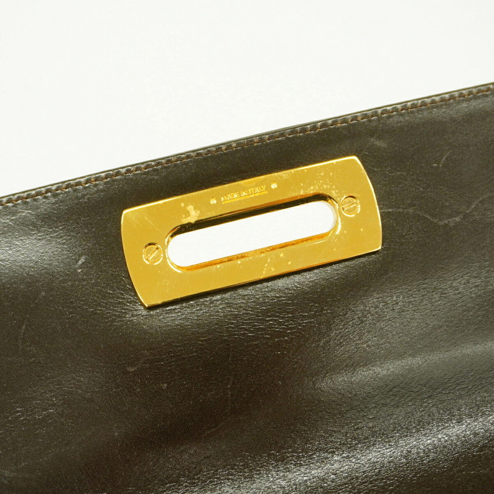 Salvatore Ferragamo Black Leather Handbag (Pre-Owned)