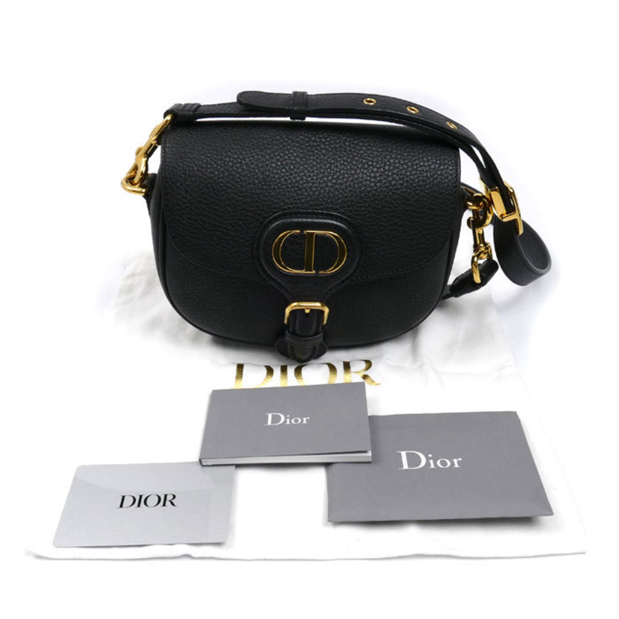 Christian Dior Black Leather Shoulder Bag (Pre-Owned)