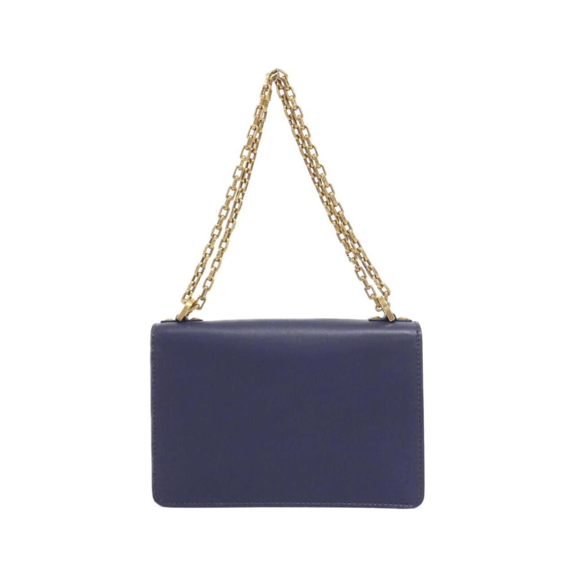 Christian Dior Navy Leather Shoulder Bag (Pre-Owned)