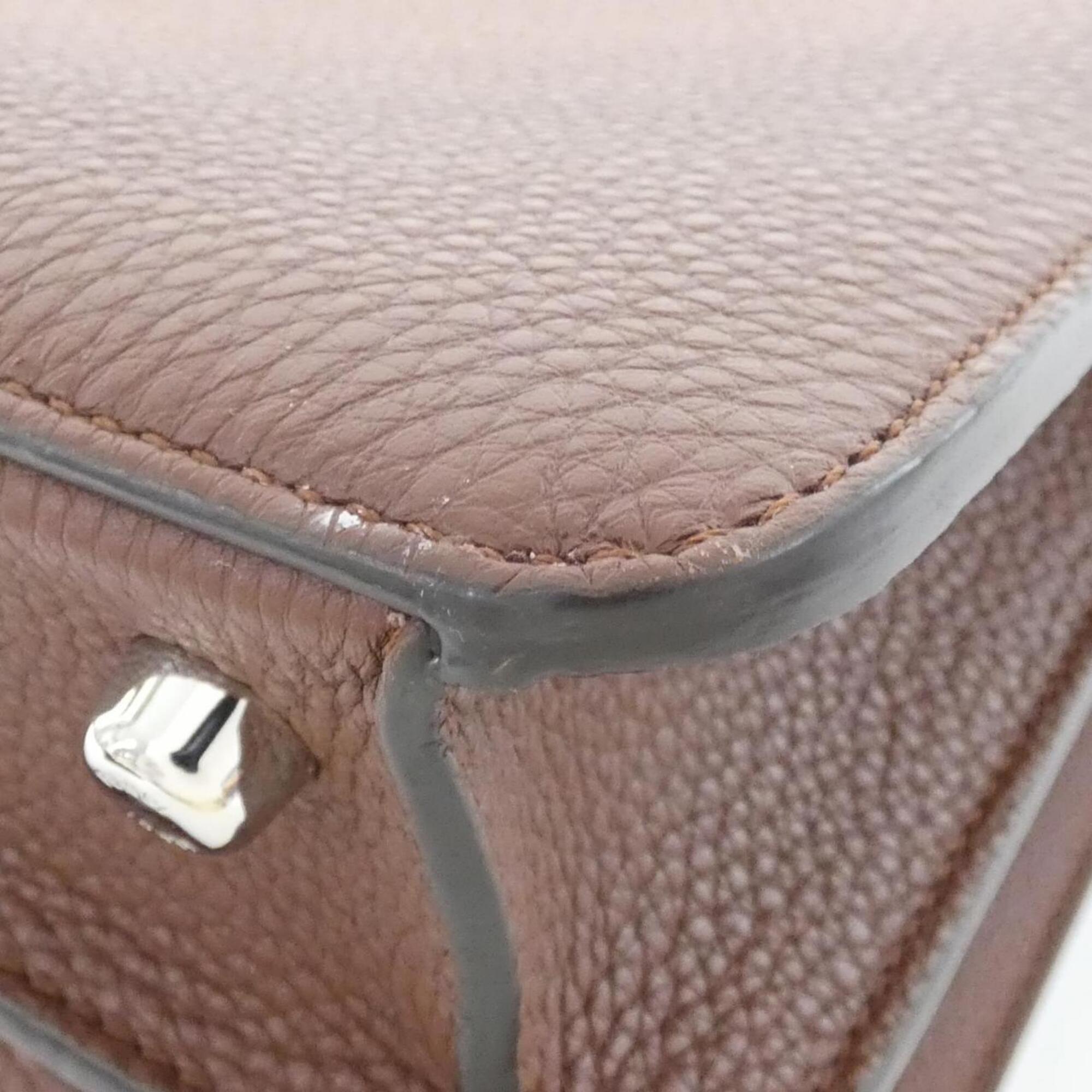Fendi Brown Leather Handbag Pouch (Pre-Owned)