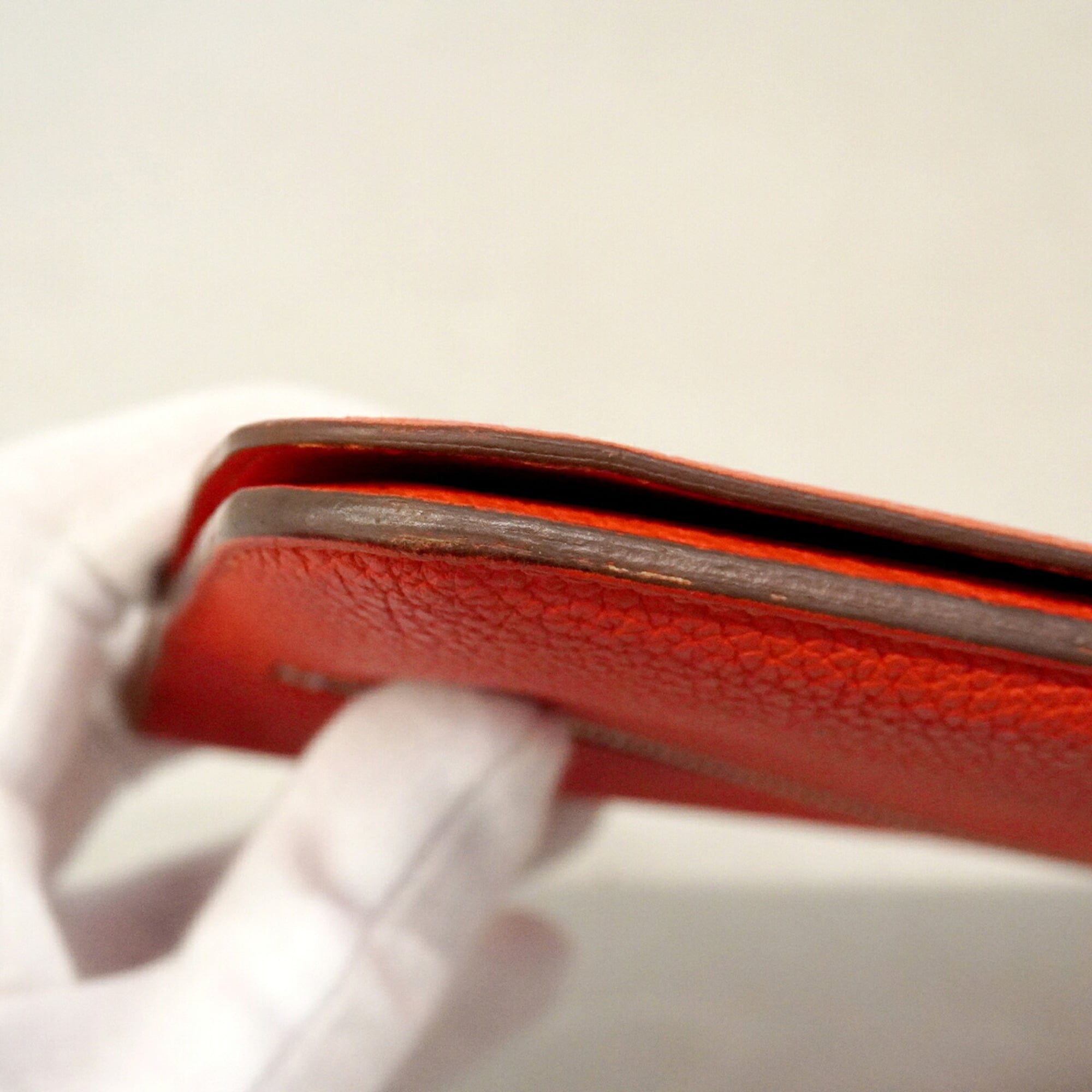 Hermes Capucine Togo Leather Long Wallet (Bi-Fold) (Pre-Owned)
