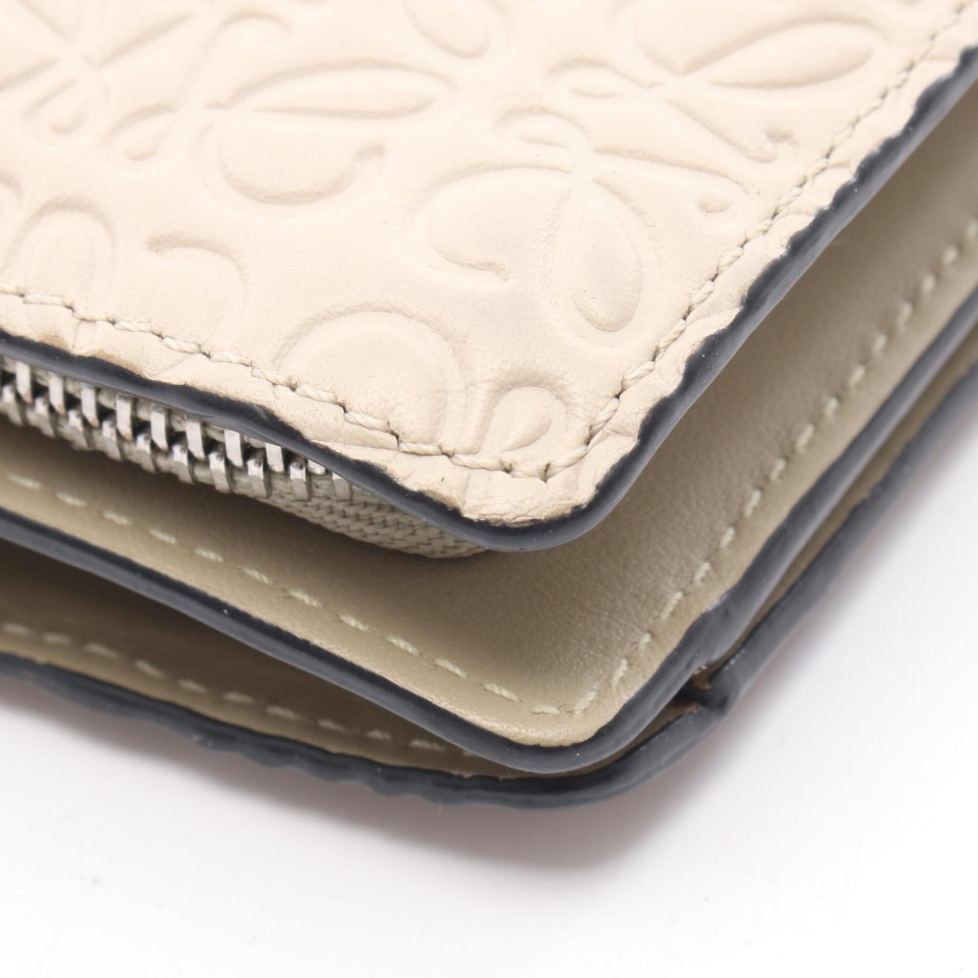 Loewe Beige Leather Wallet (Bi-Fold) (Pre-Owned)