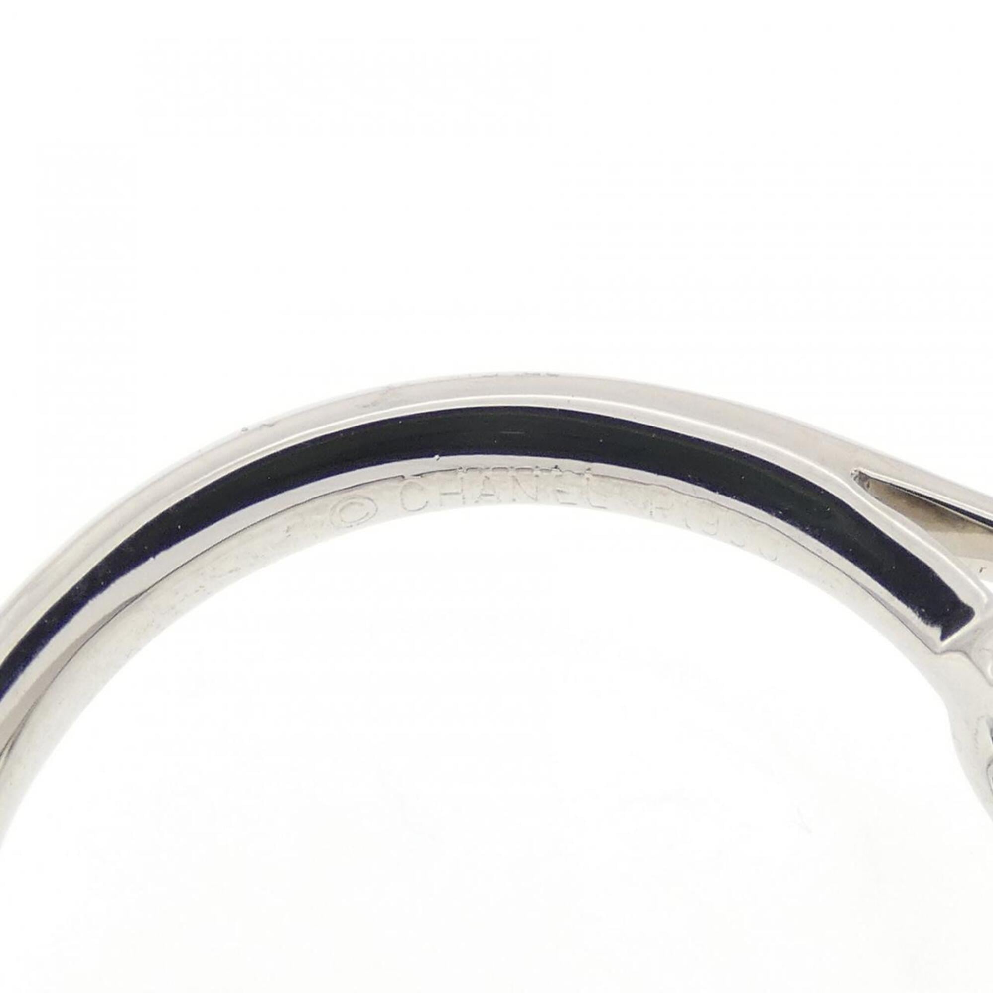 Chanel Platinum Platinum 950 Band Ring (Pre-Owned)