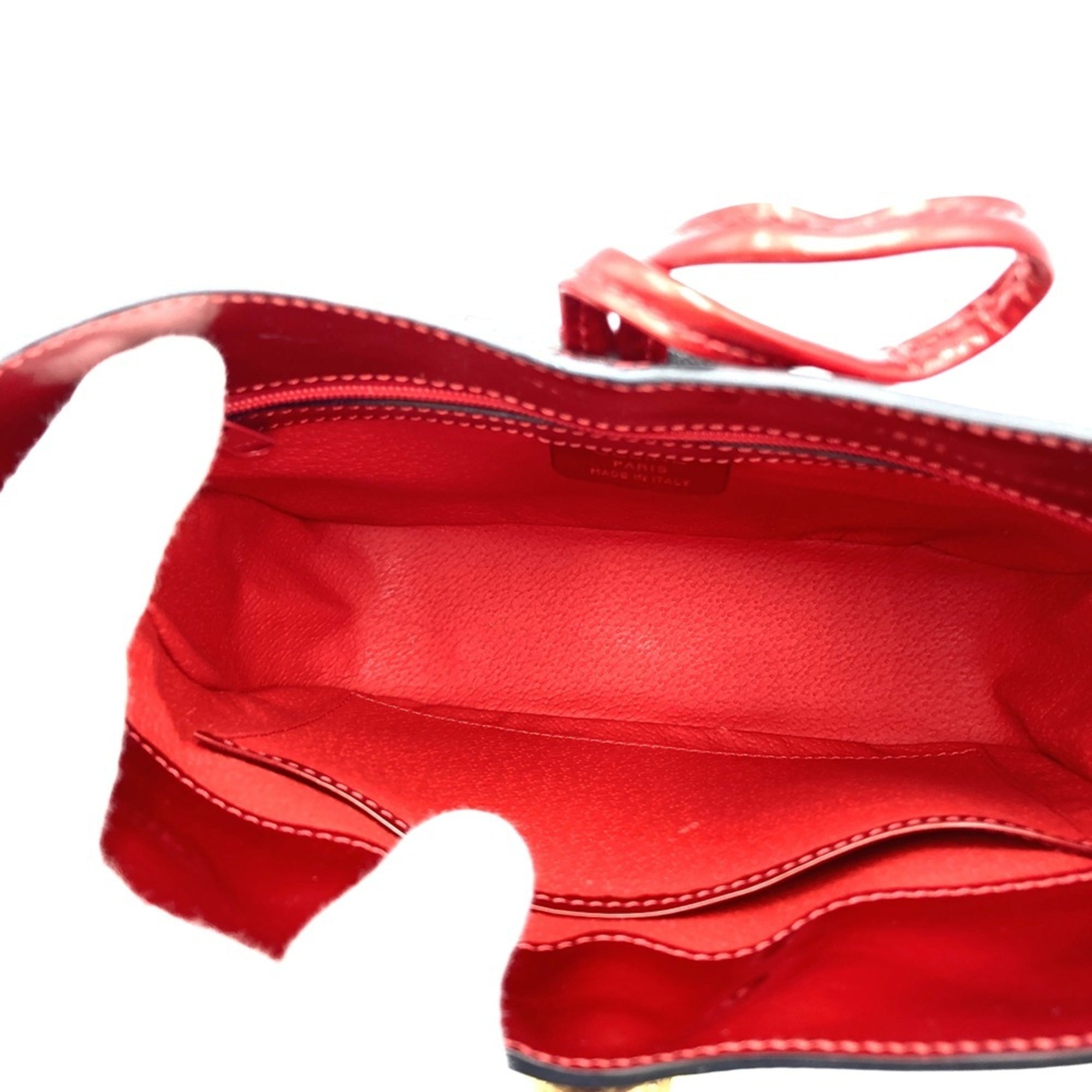 Celine Red Color Leather Handbag Shoulder Bag (Pre-Owned)