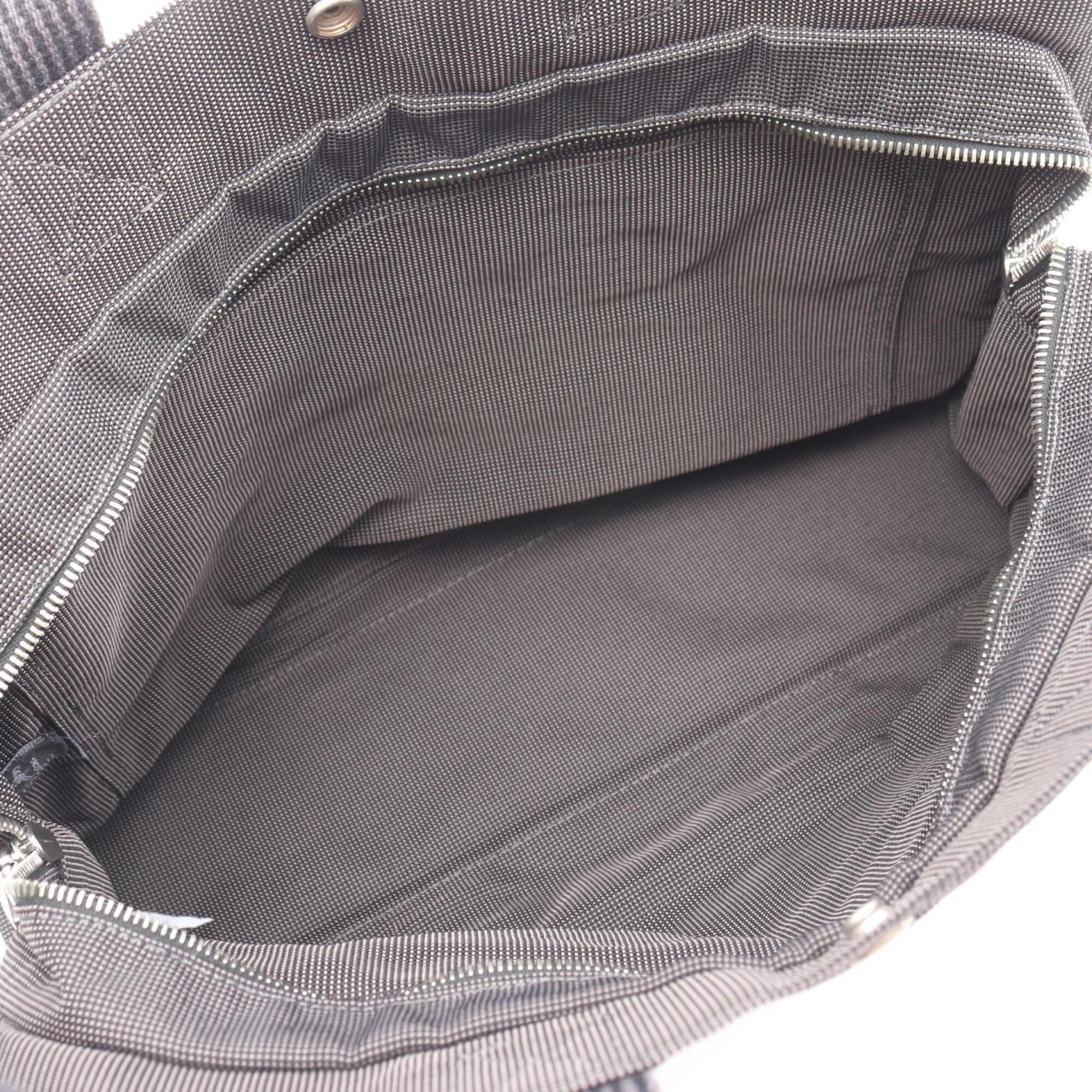 Hermes Gray Nylon Canvas Handbag Tote Bag (Pre-Owned)