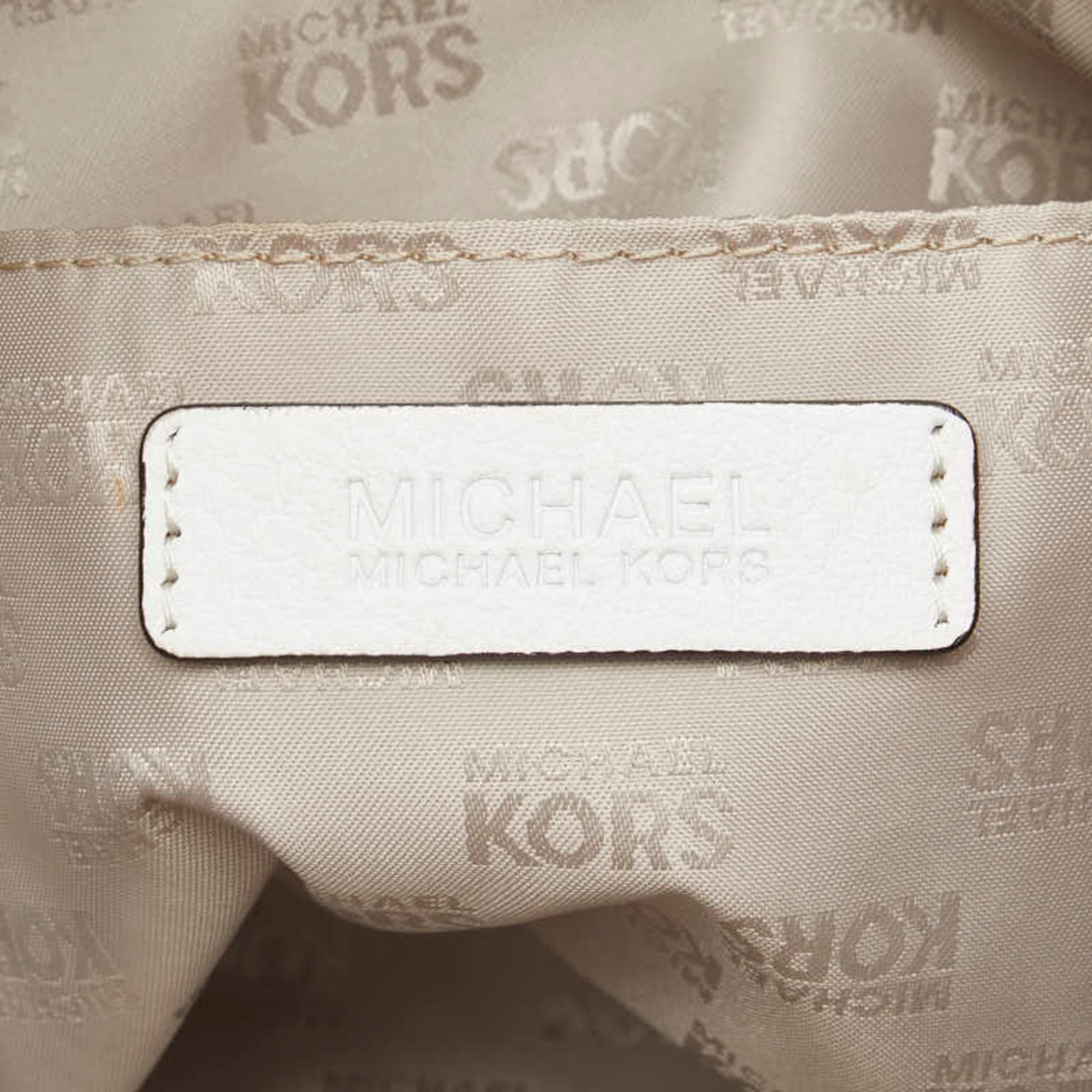 Michael Kors White Leather Tote Bag (Pre-Owned)