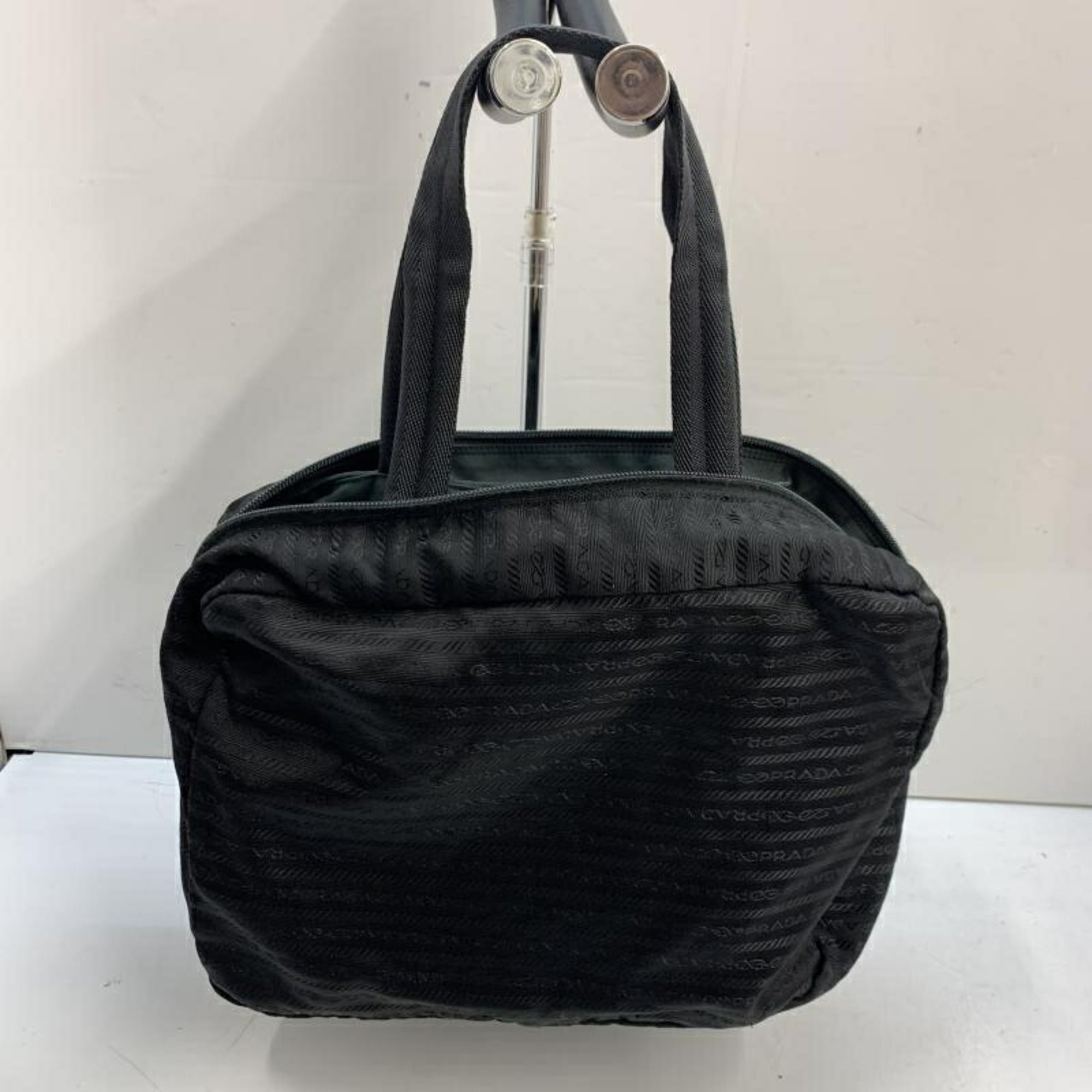 Prada Blue Green Nylon Shoulder Bag Tote Bag (Pre-Owned)
