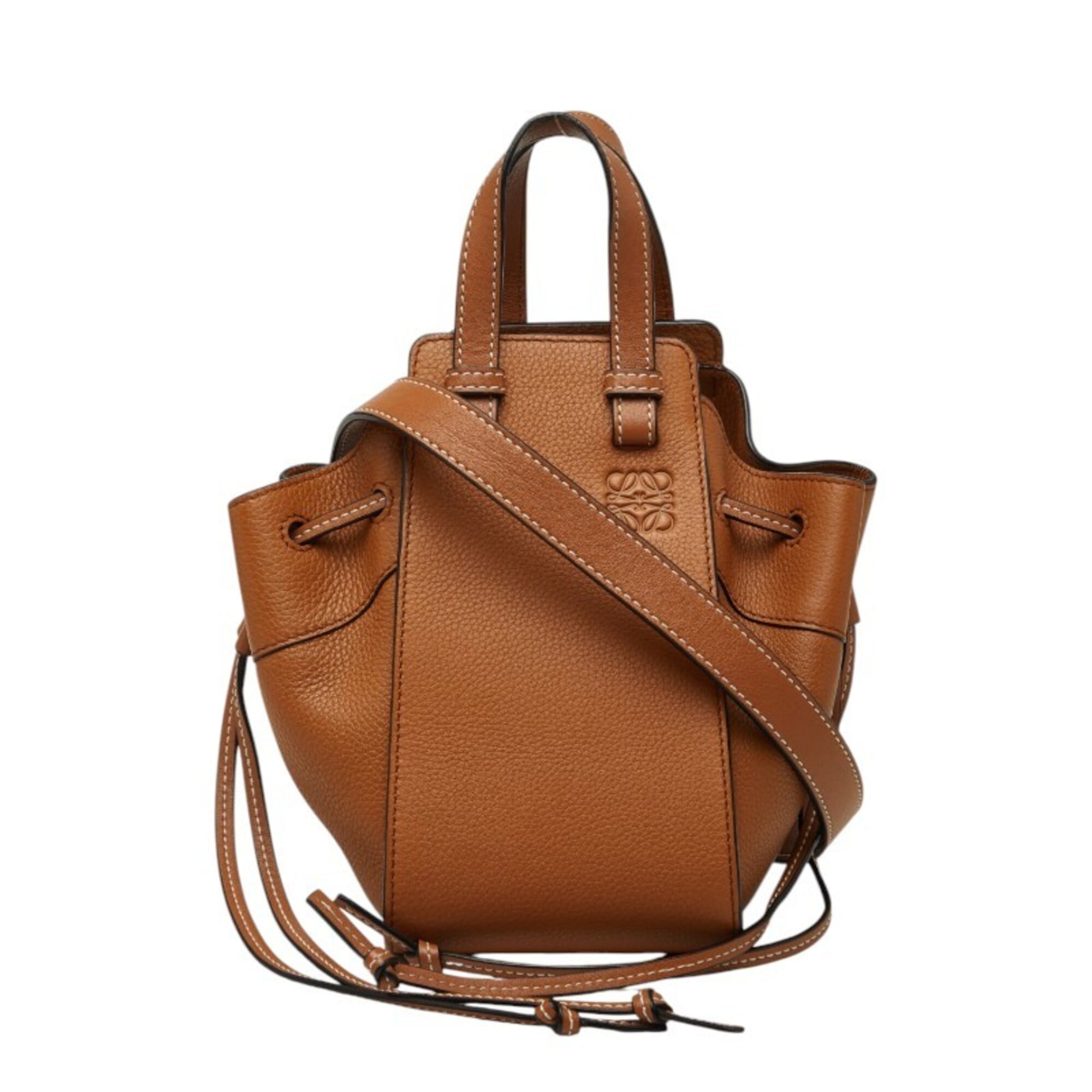 Loewe Hammock Brown Leather Handbag Shoulder Bag (Pre-Owned)
