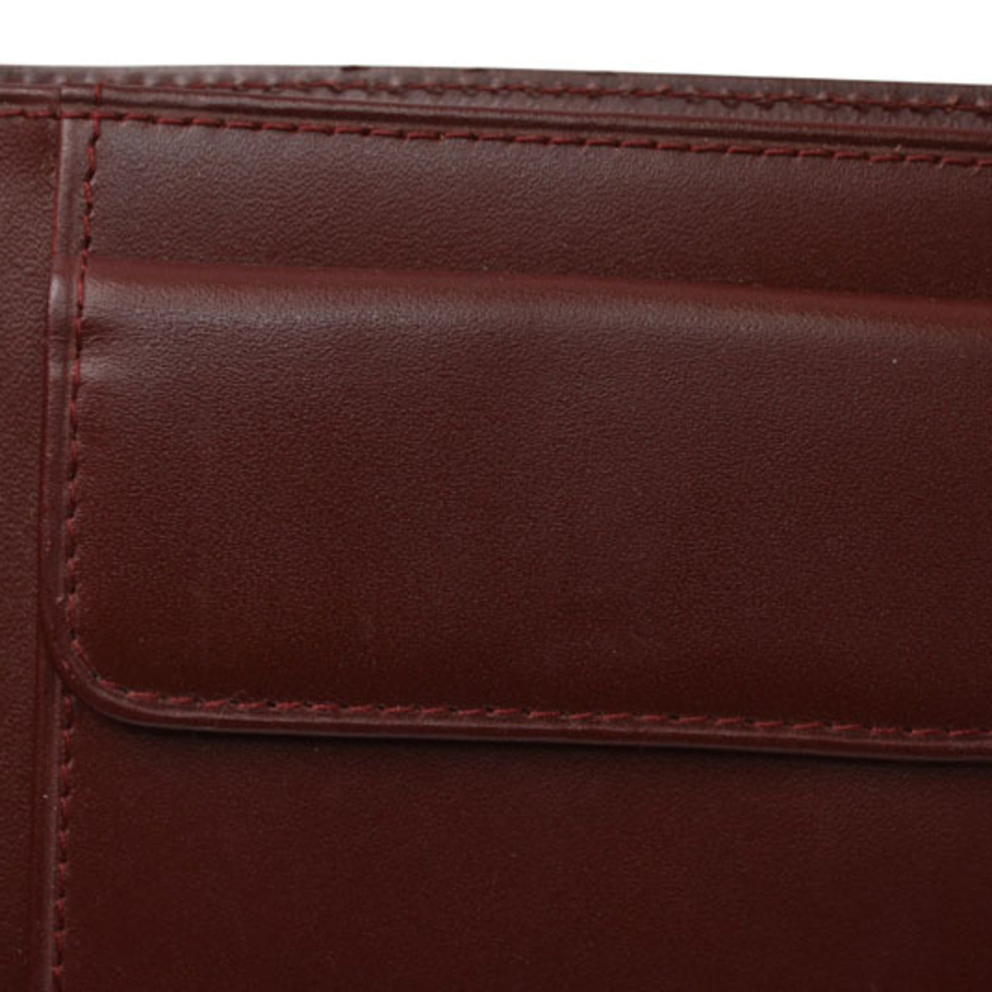 Cartier Bordeaux Leather Wallet (Bi-Fold) (Pre-Owned)