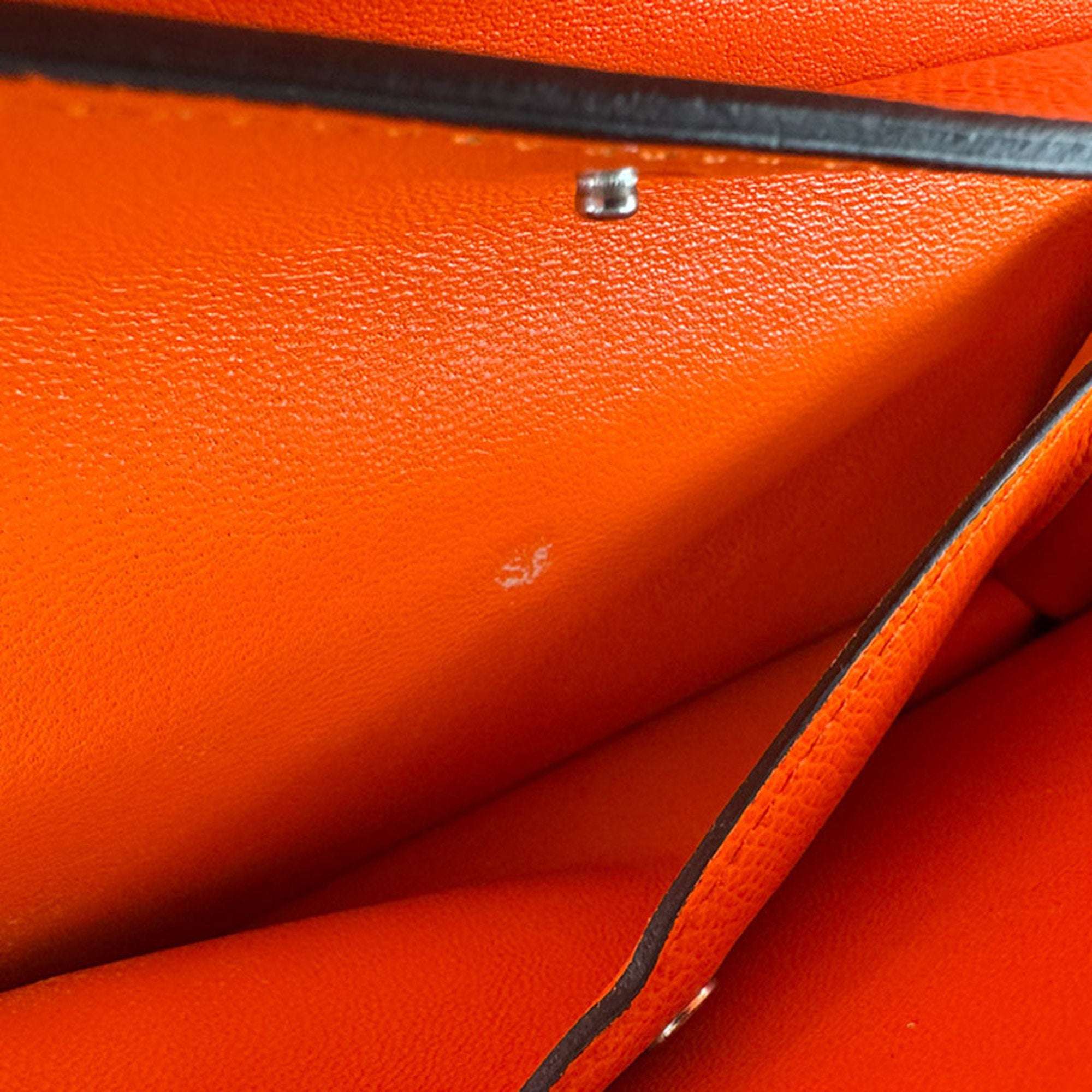 Celine Neon Orange Leather Shoulder Bag (Pre-Owned)