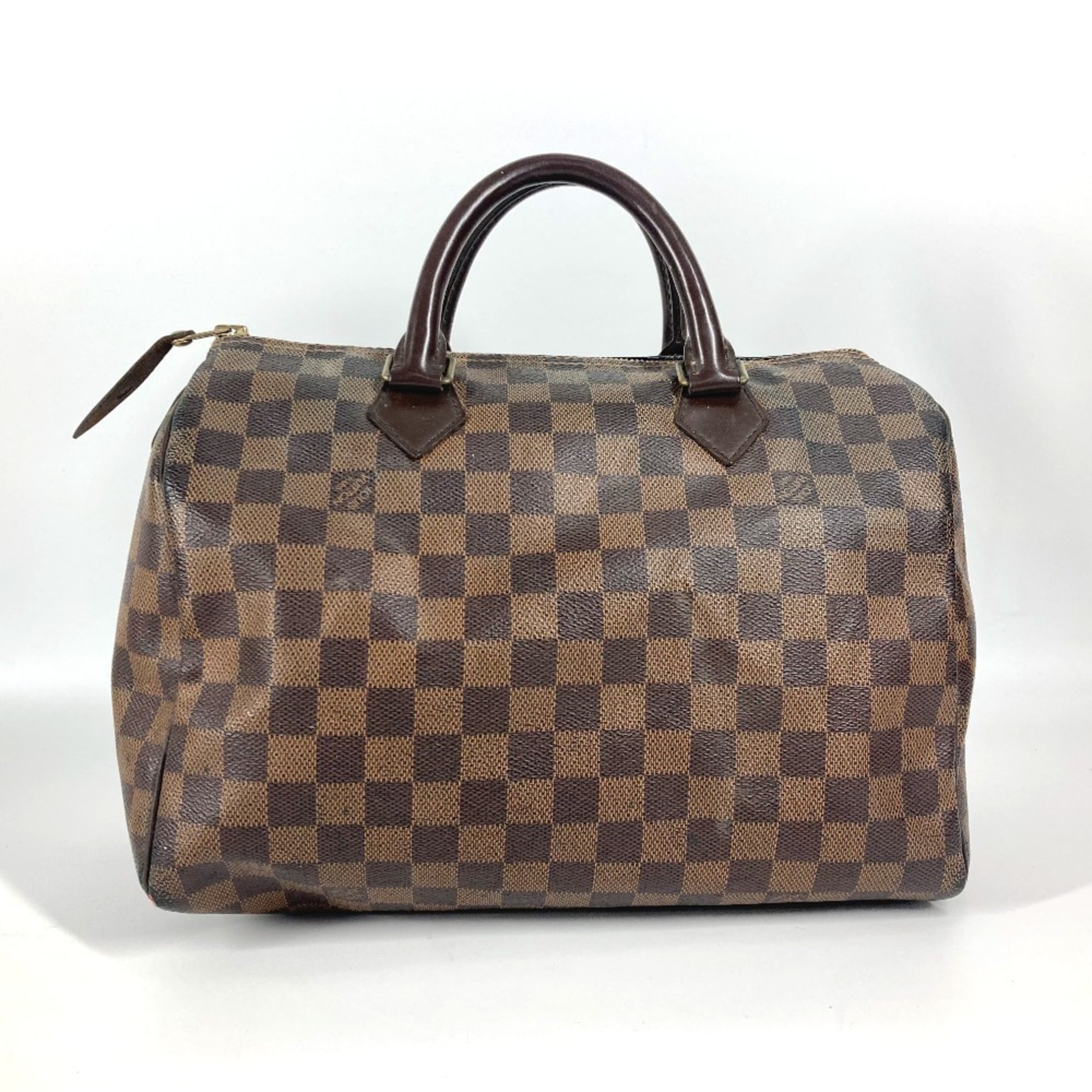 Louis Vuitton Brown Damier Canvas Ebene Damier Canvas Boston Bag Handbag (Pre-Owned)