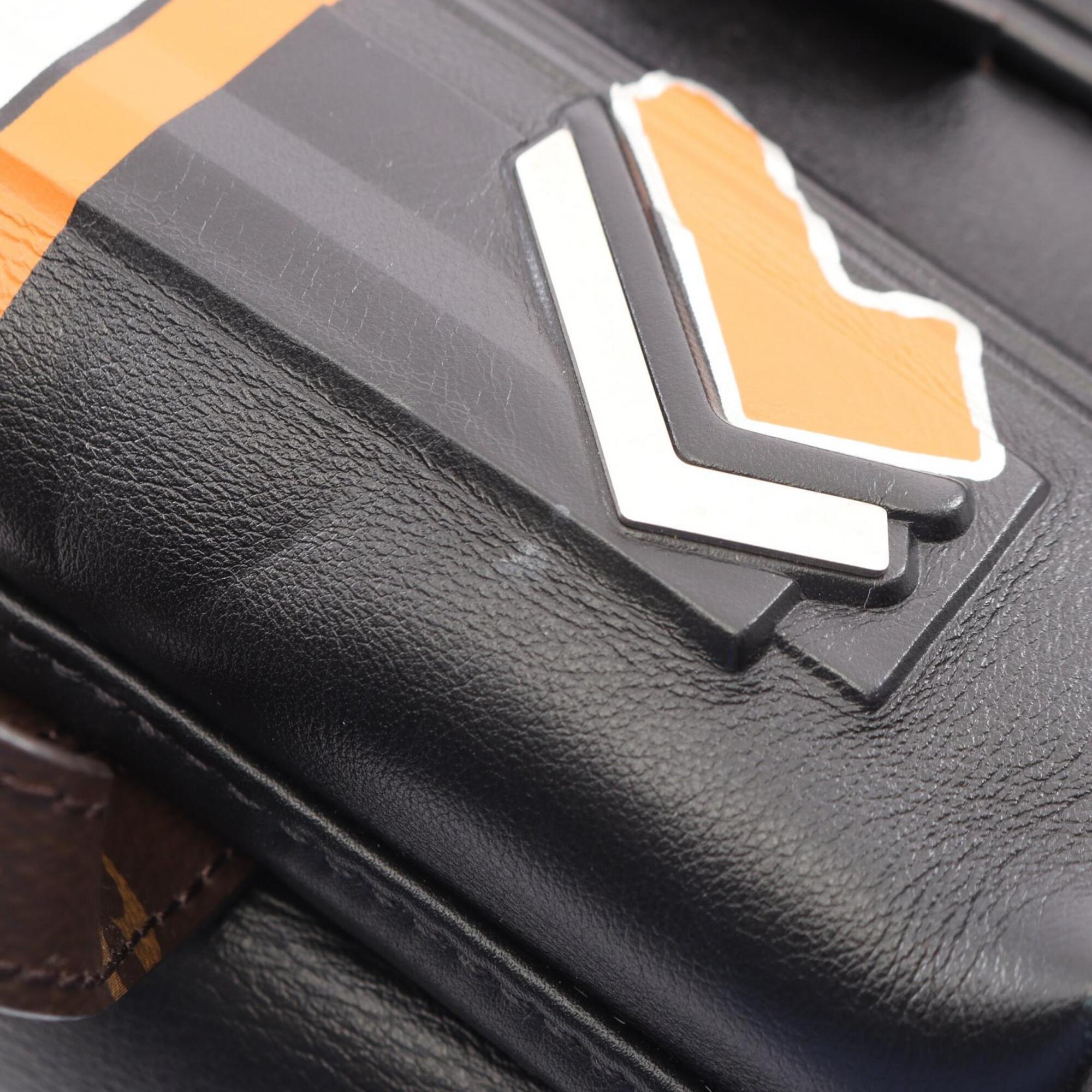 Louis Vuitton Black Leather Backpack Handbag (Pre-Owned)
