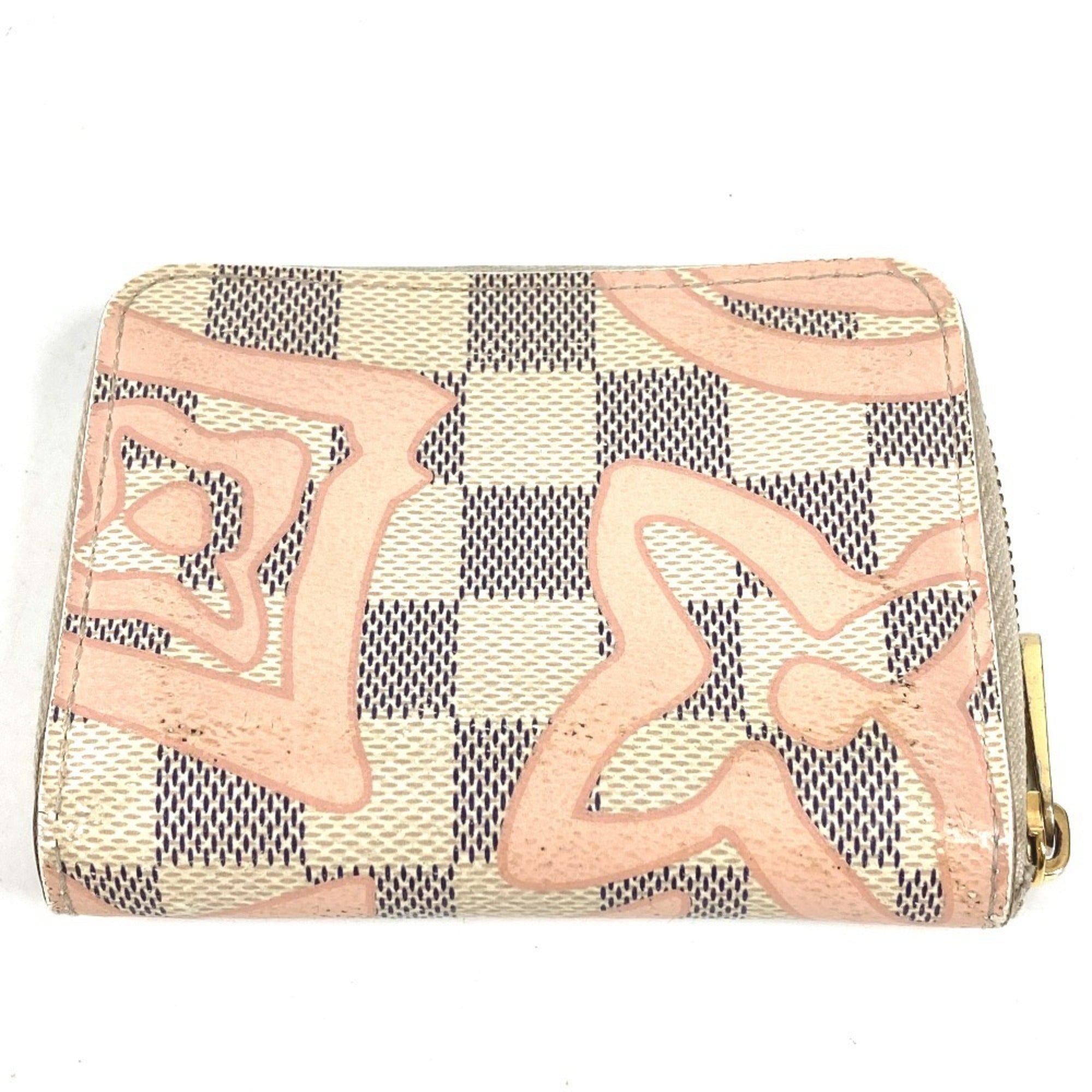 Louis Vuitton Damier Azur Pink White Damier Azur Coin Purse/Coin Case (Pre-Owned)