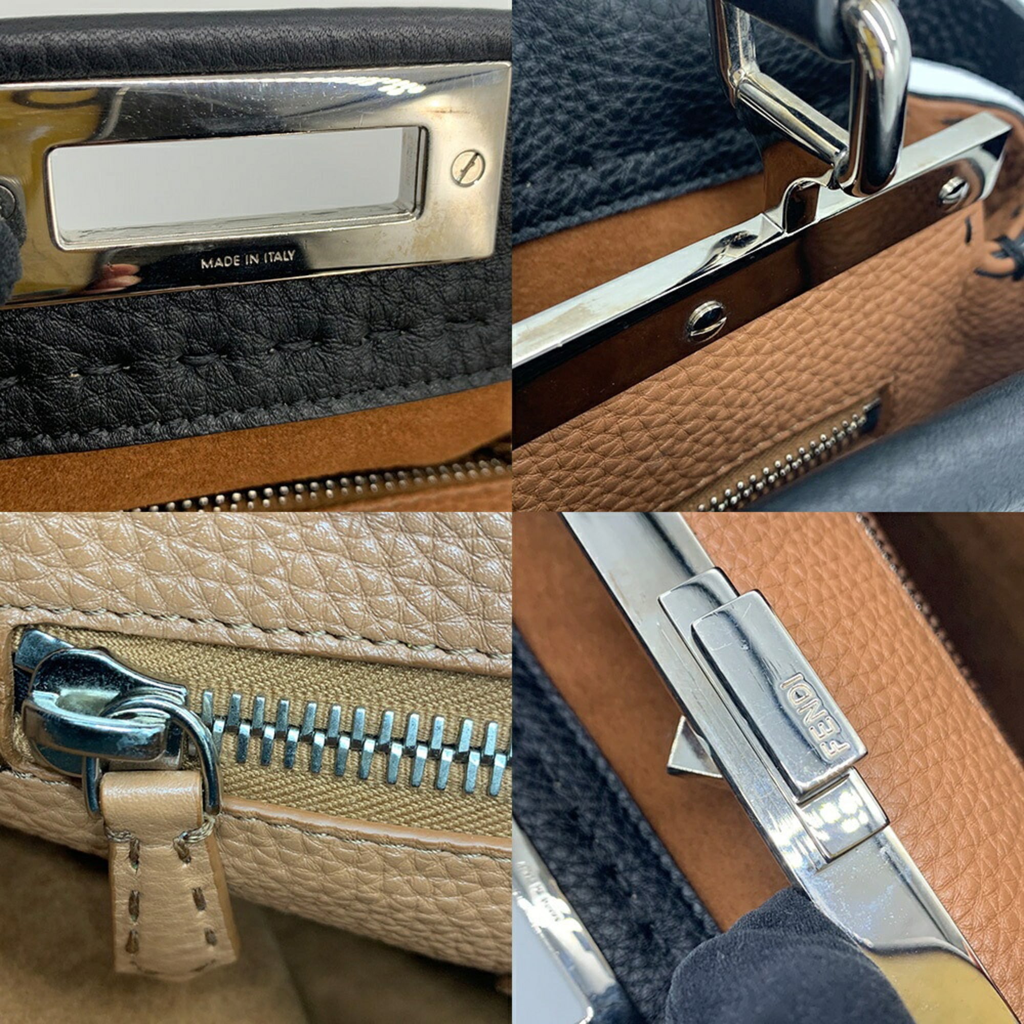 Fendi Black Leather Shoulder Bag (Pre-Owned)