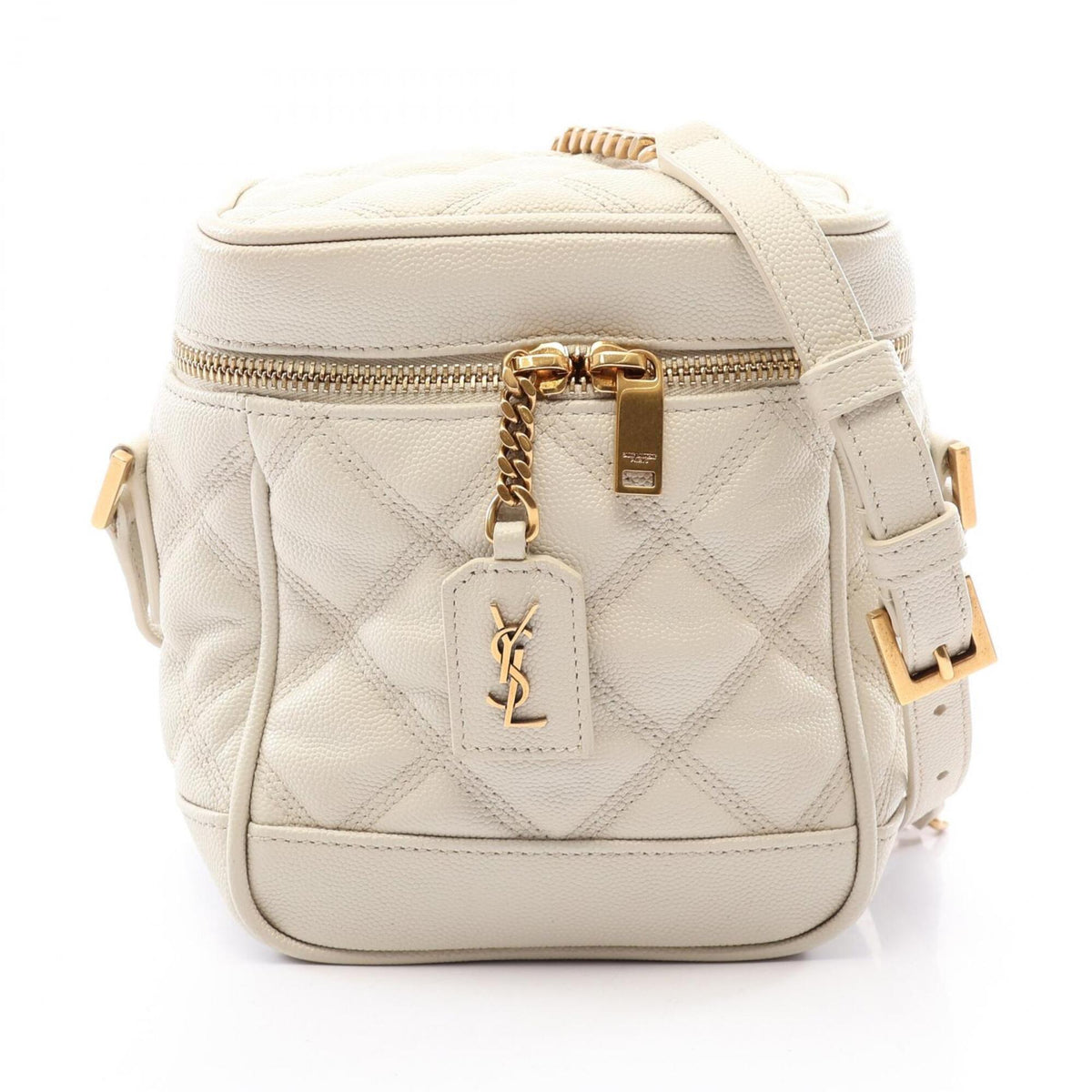 Yves Saint Laurent Ivory Leather Handbag Shoulder Bag (Pre-Owned)