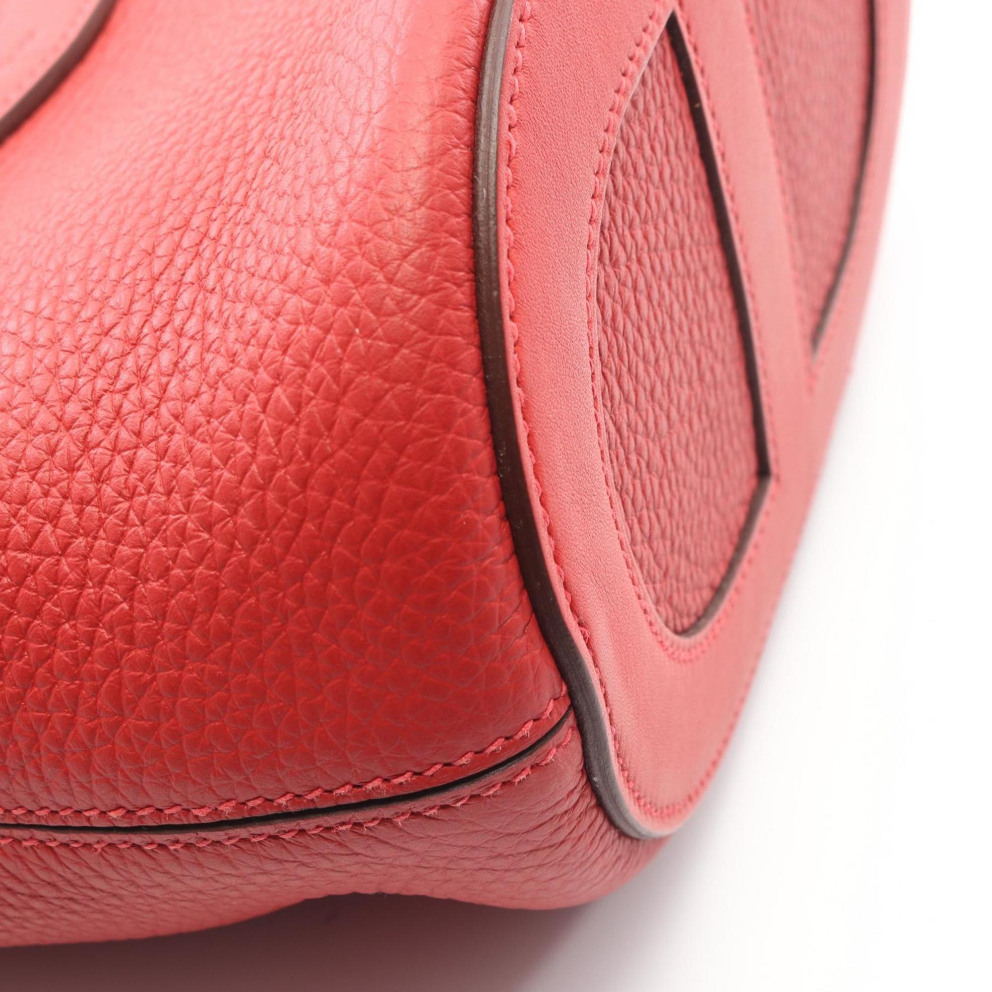Hermes Red Color Rouge Casaque Taurillon Clemence Leather Leather Handbag (Pre-Owned)