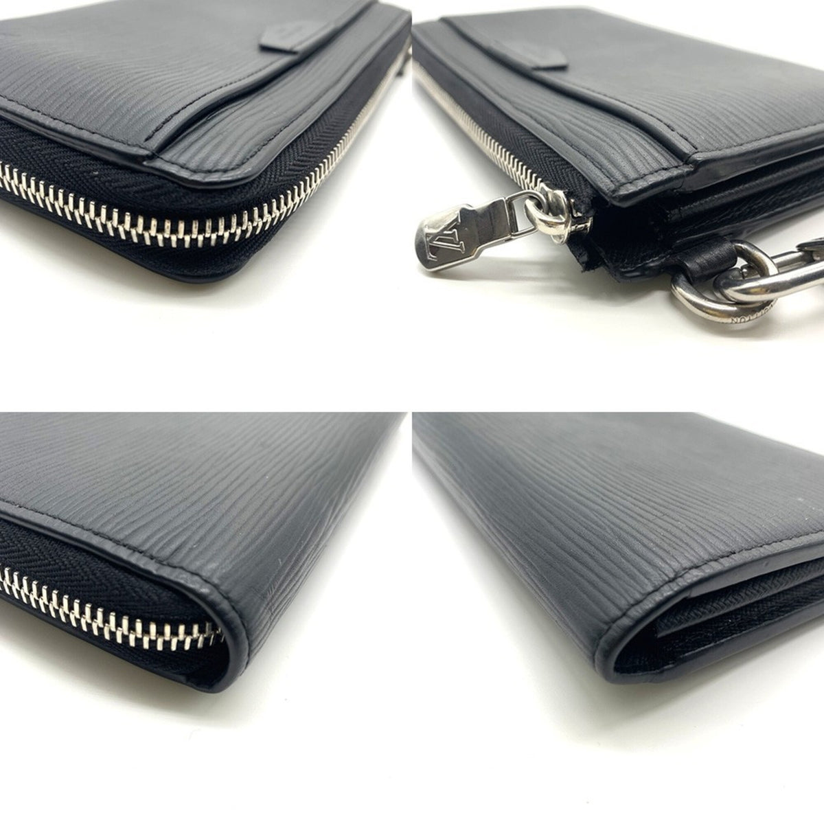 Louis Vuitton Epi Black Noir Epi Leather Long Wallet (Bi-Fold) (Pre-Owned)