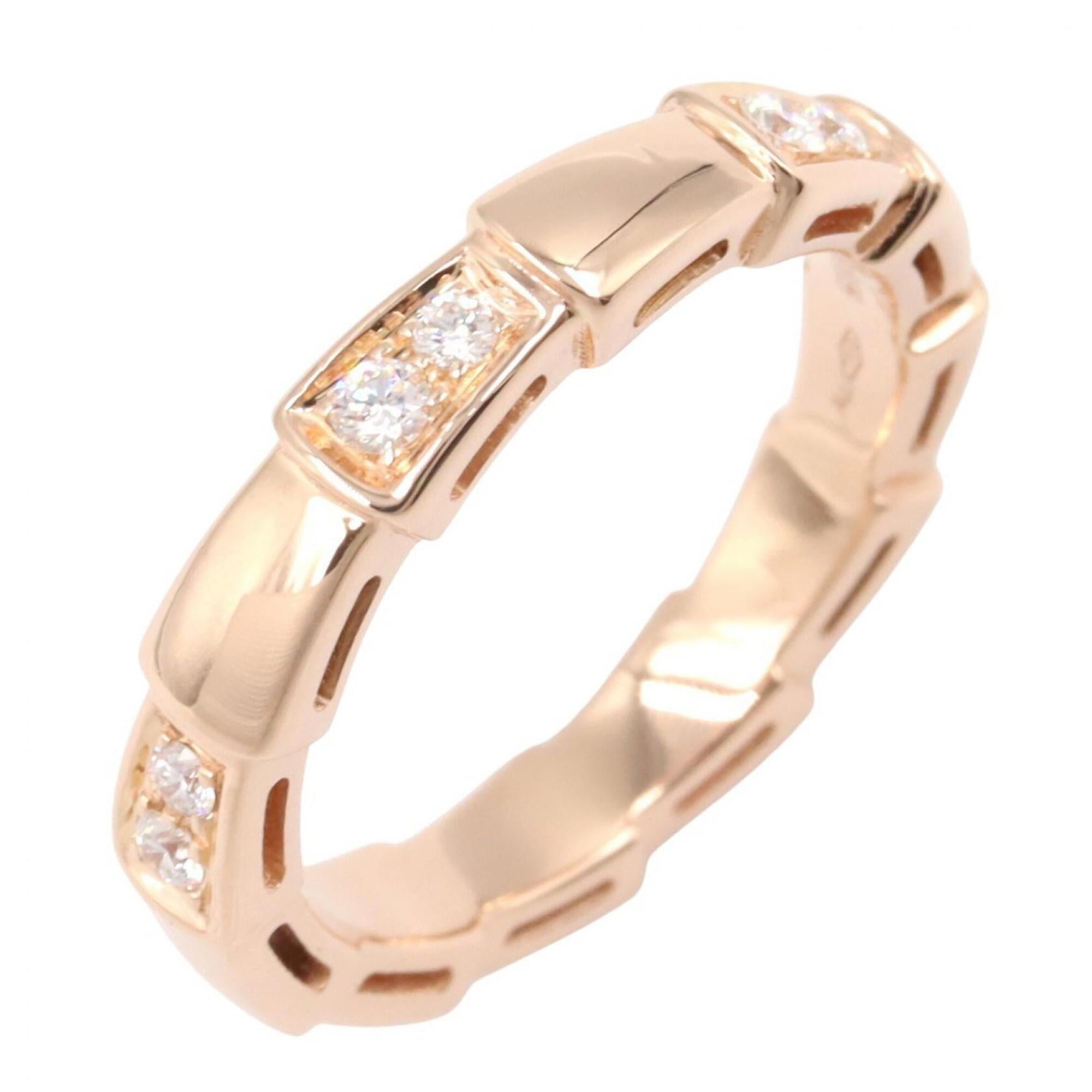 Bvlgari Gold Clear Pink Gold (18K) Band Ring (Pre-Owned)