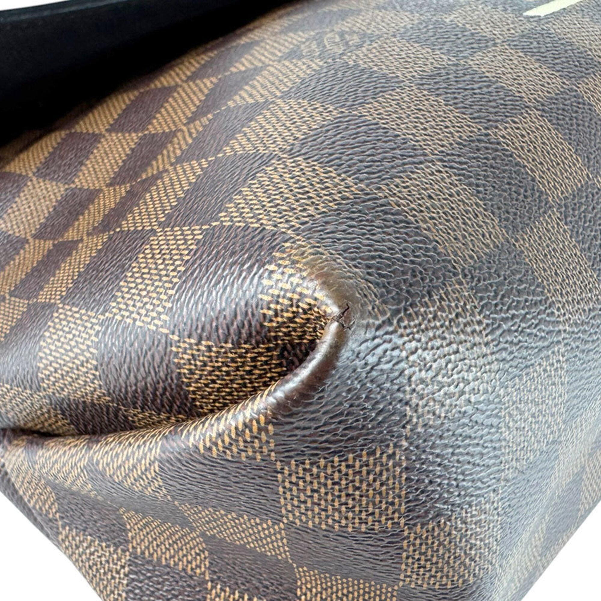 Louis Vuitton Damier Canvas Ebene Damier Canvas Shoulder Bag (Pre-Owned)
