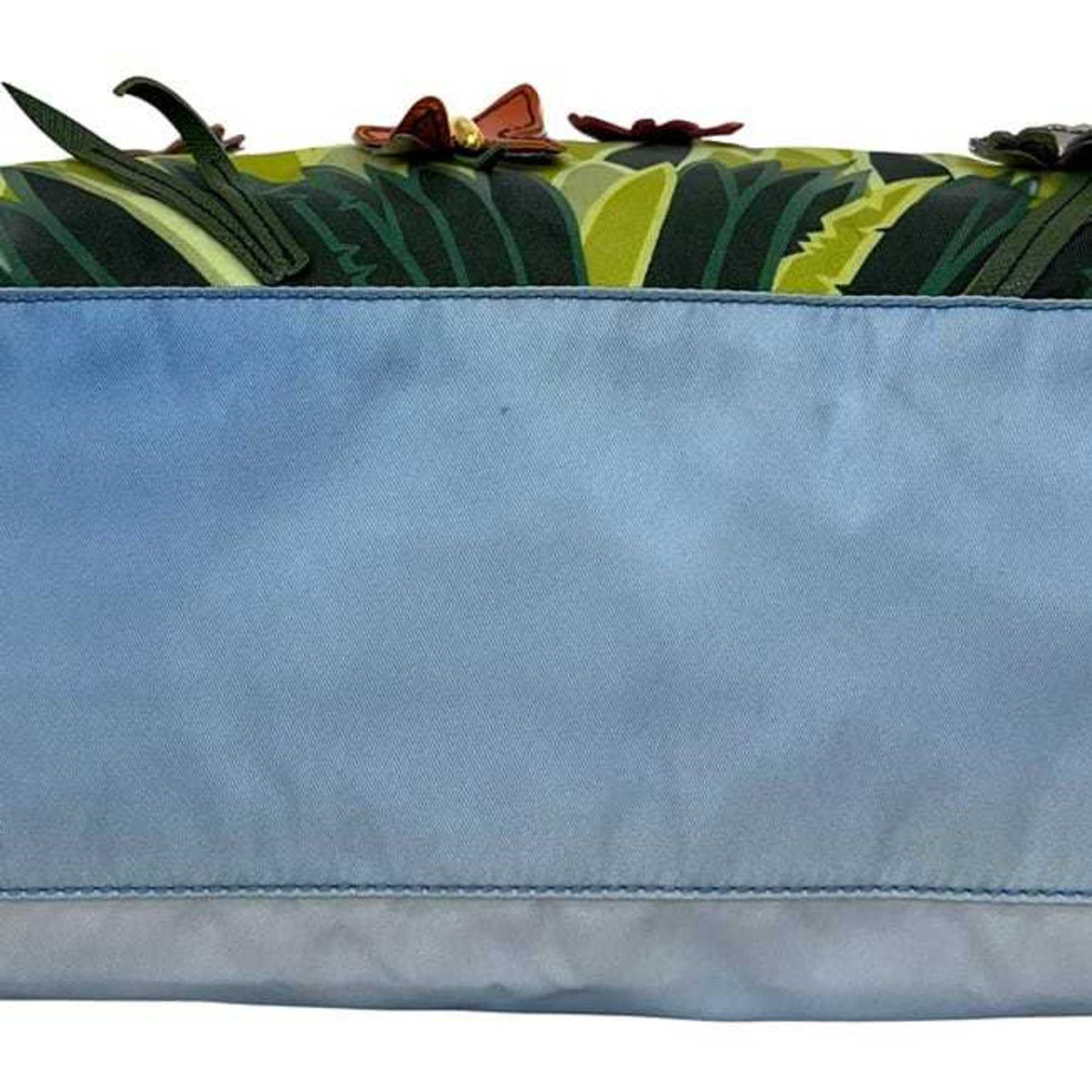 Prada Blue Light Blue Nylon Saffiano Triangle Tote Bag (Pre-Owned)
