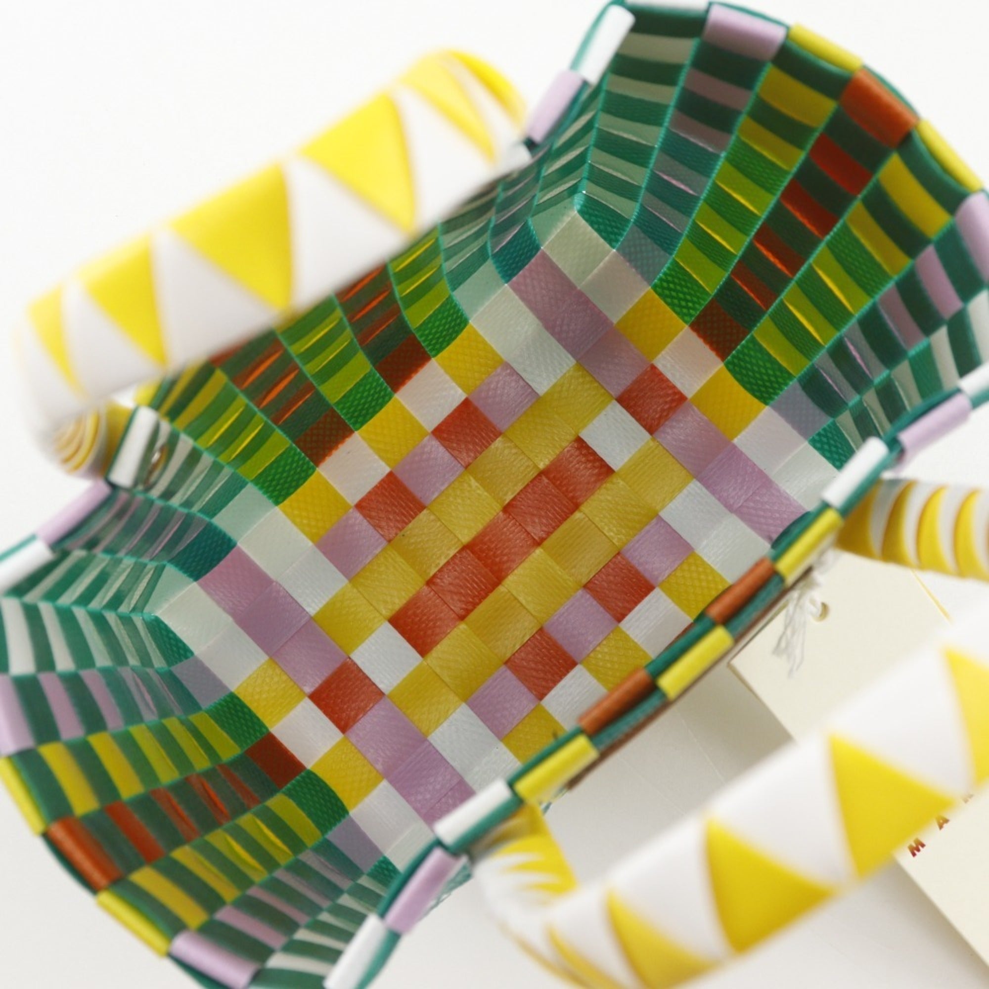 Marni Green Multi-Color Polypropylene Basket Handbag (Pre-Owned)