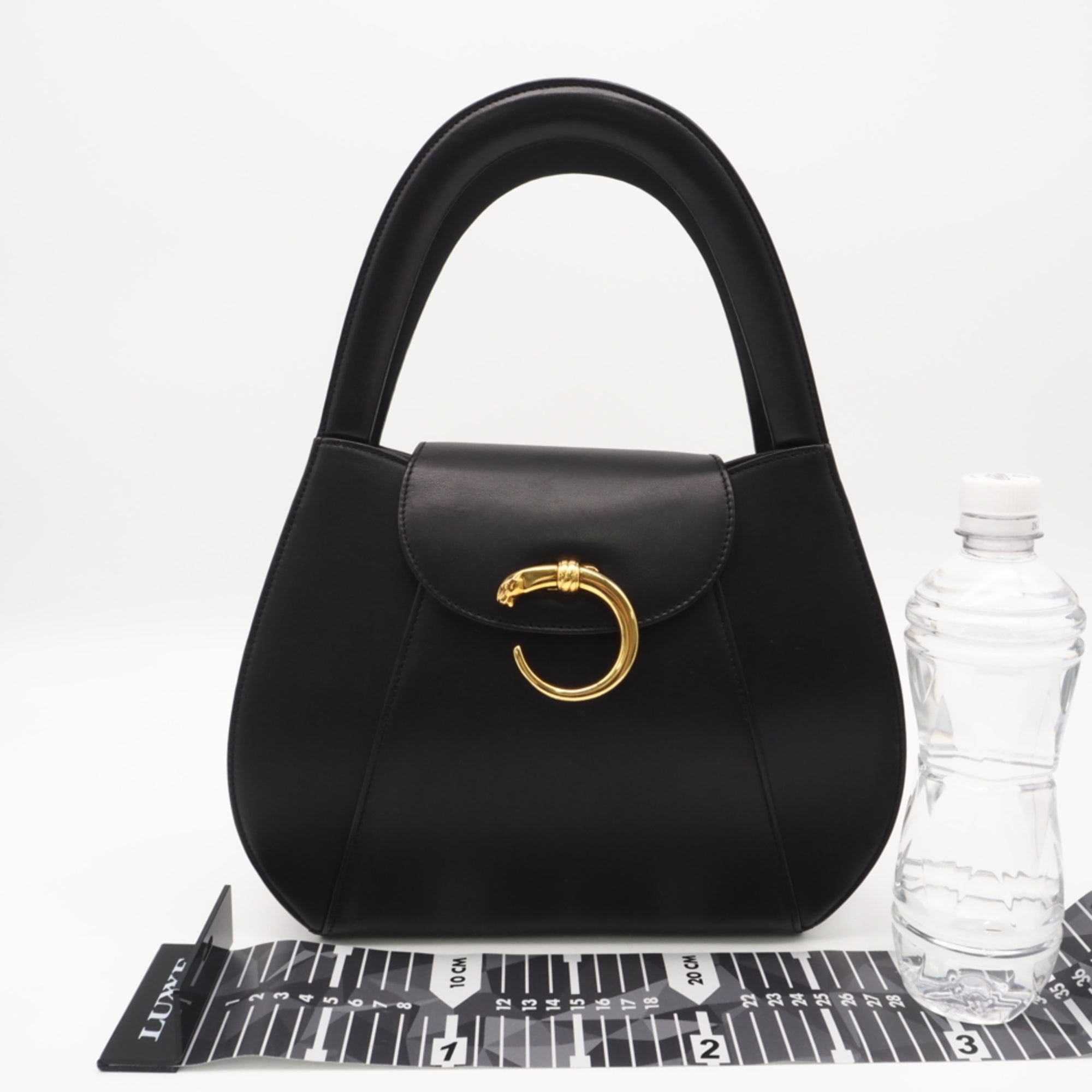 Cartier Panthère Black Leather Handbag (Pre-Owned)