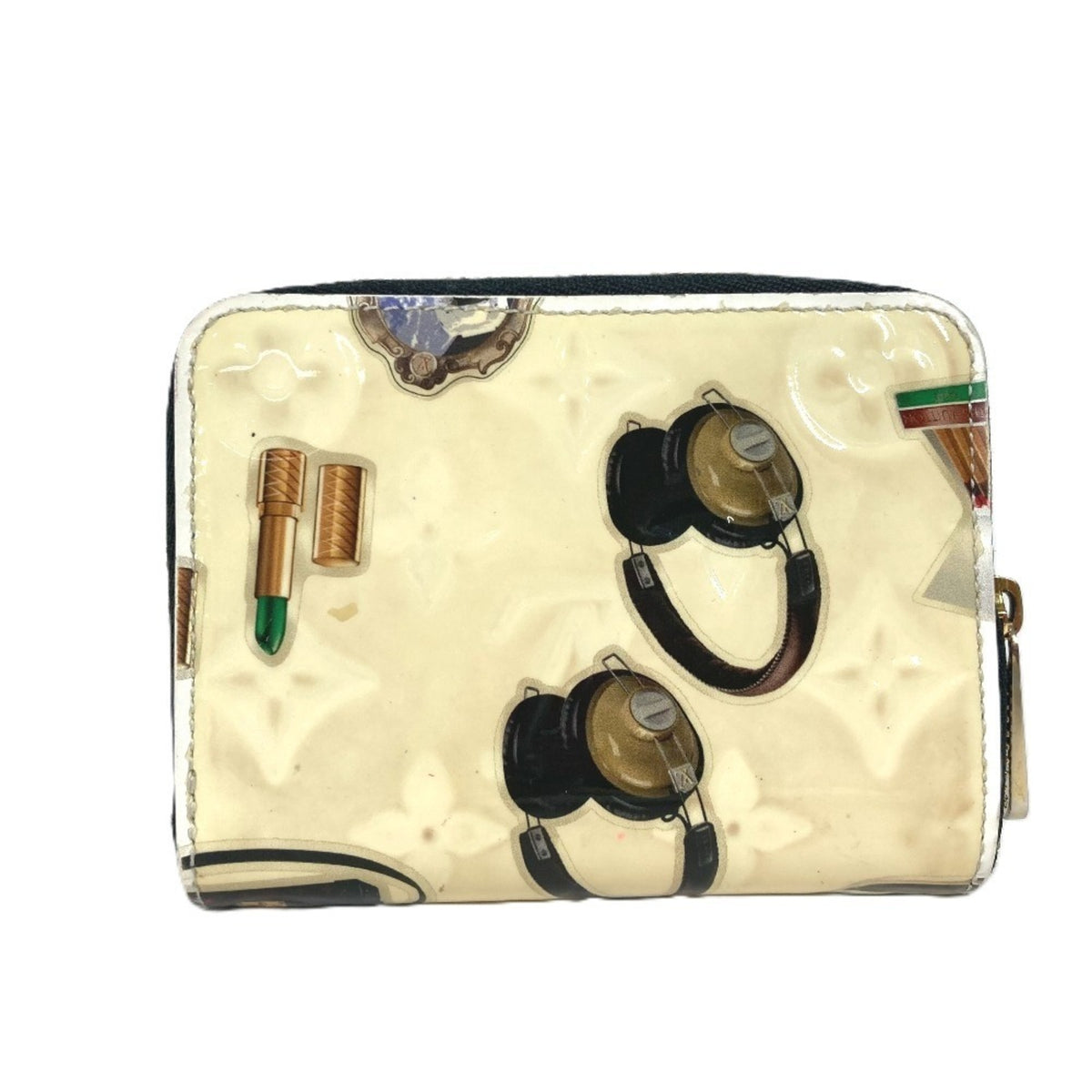 Louis Vuitton Black White Patent Leather Coin Purse/Coin Case (Pre-Owned)