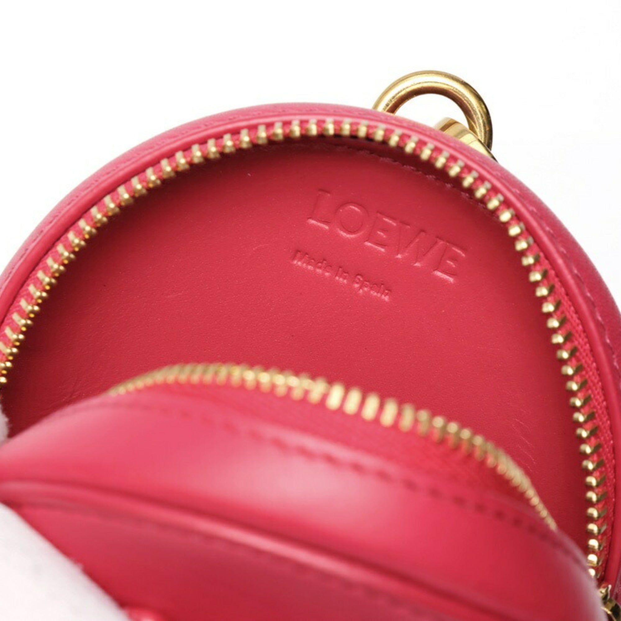Loewe Pink Leather Coin Purse/Coin Case (Pre-Owned)