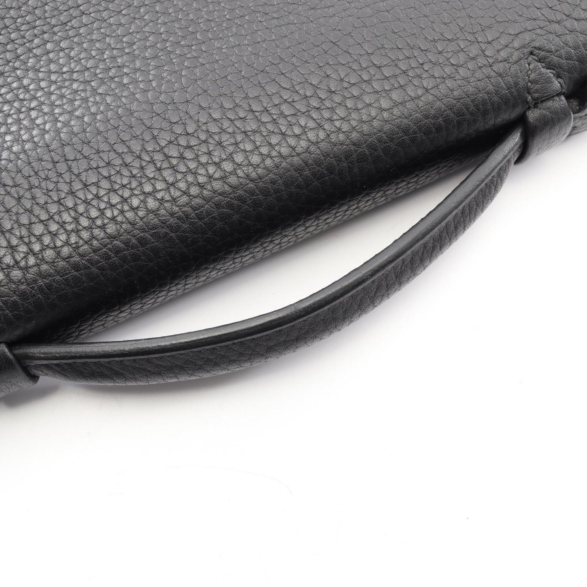 Hermes Black Taurillon Clemence Leather Handbag (Pre-Owned)