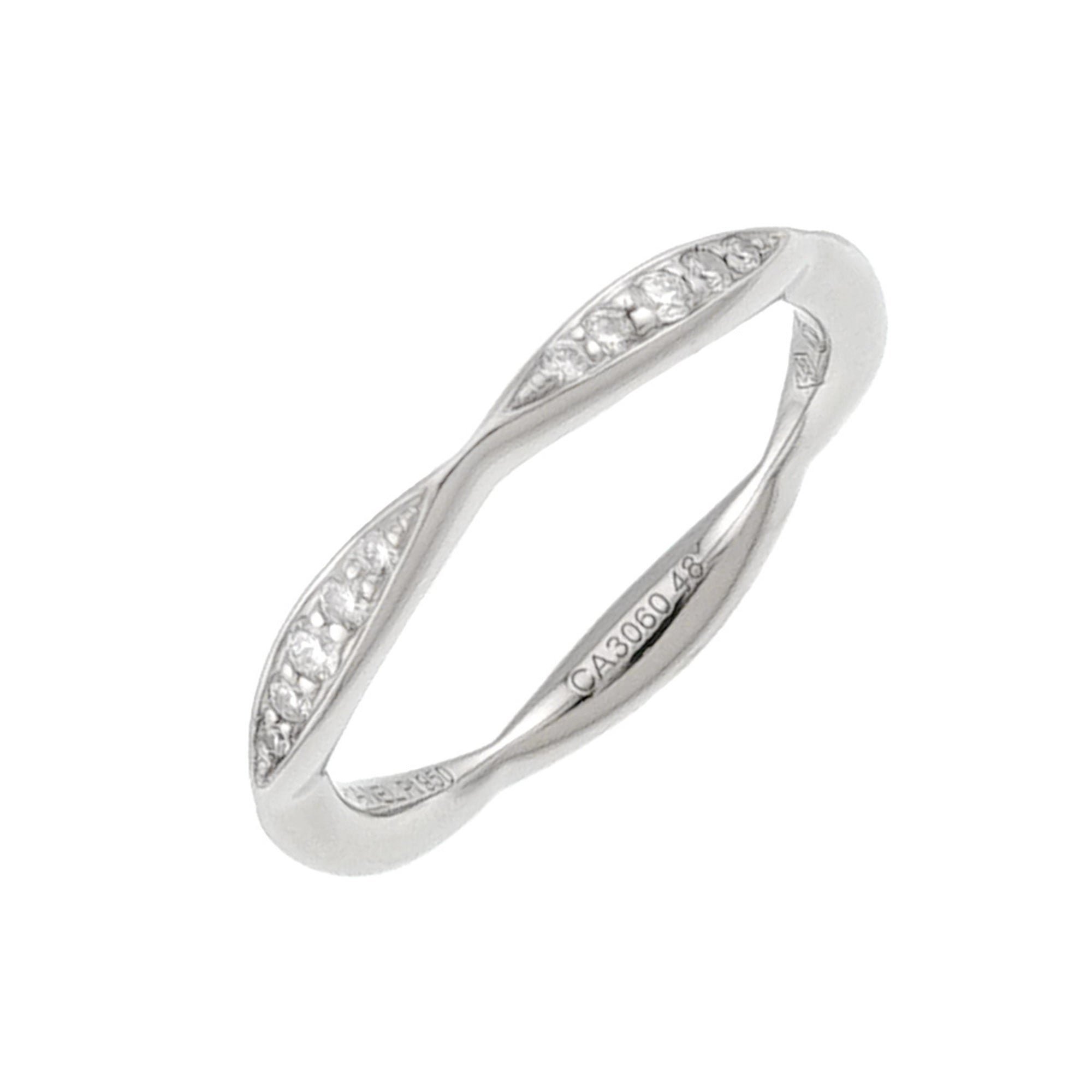 Chanel Platinum 950 Band Ring (Pre-Owned)