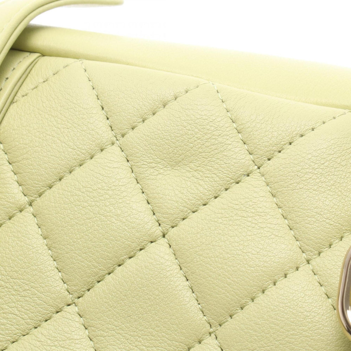 Chanel Matelasse Green Leather Backpack Handbag (Pre-Owned)