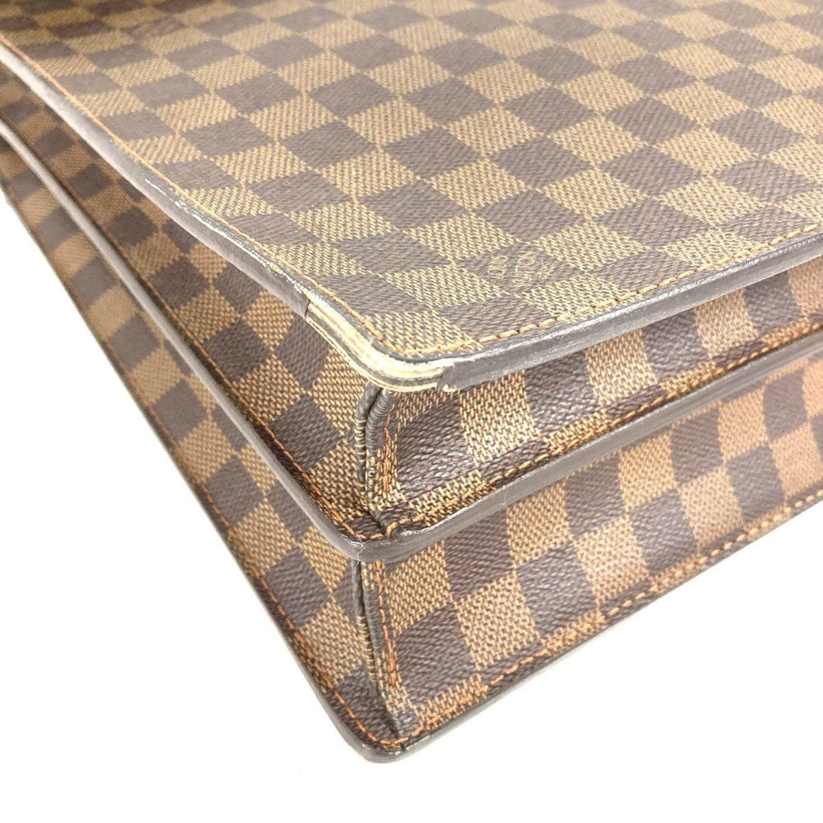 Louis Vuitton Brown Damier Canvas Ebene Damier Canvas Briefcase Handbag (Pre-Owned)