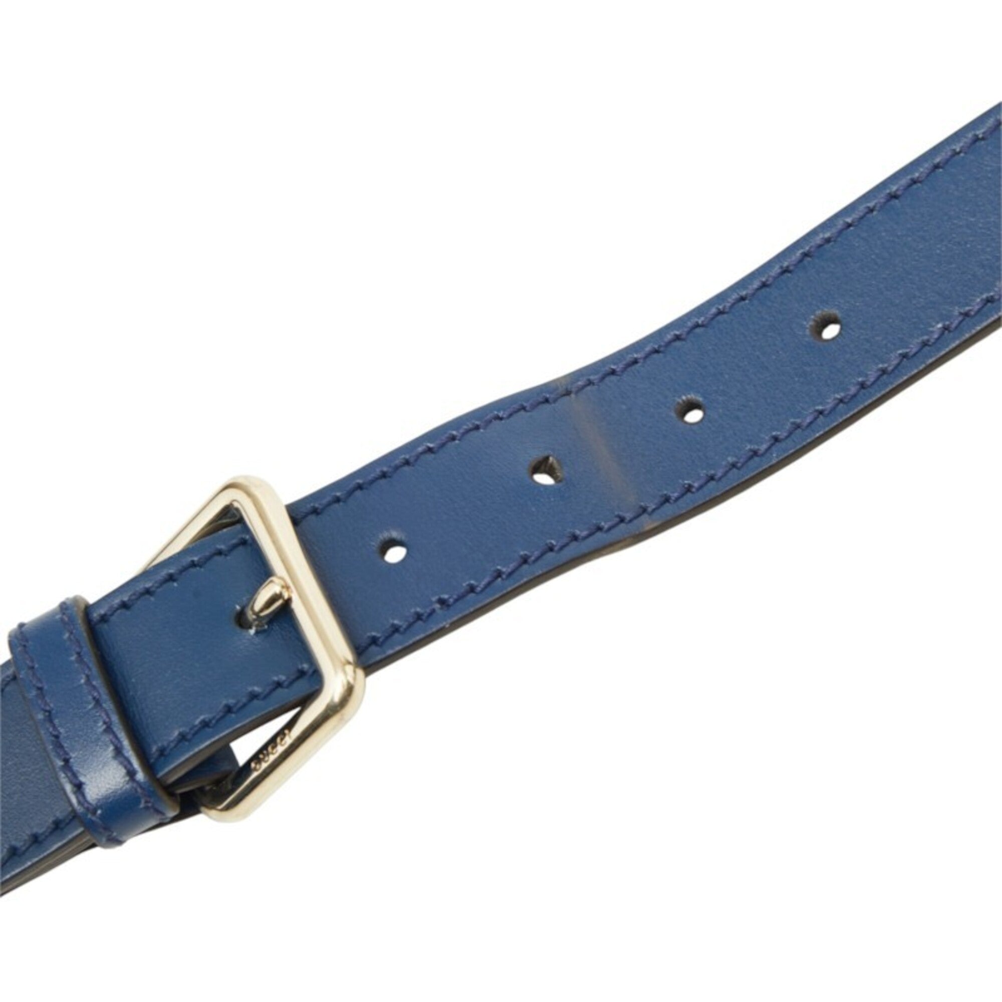 Gucci Blue Leather Shoulder Bag (Pre-Owned)