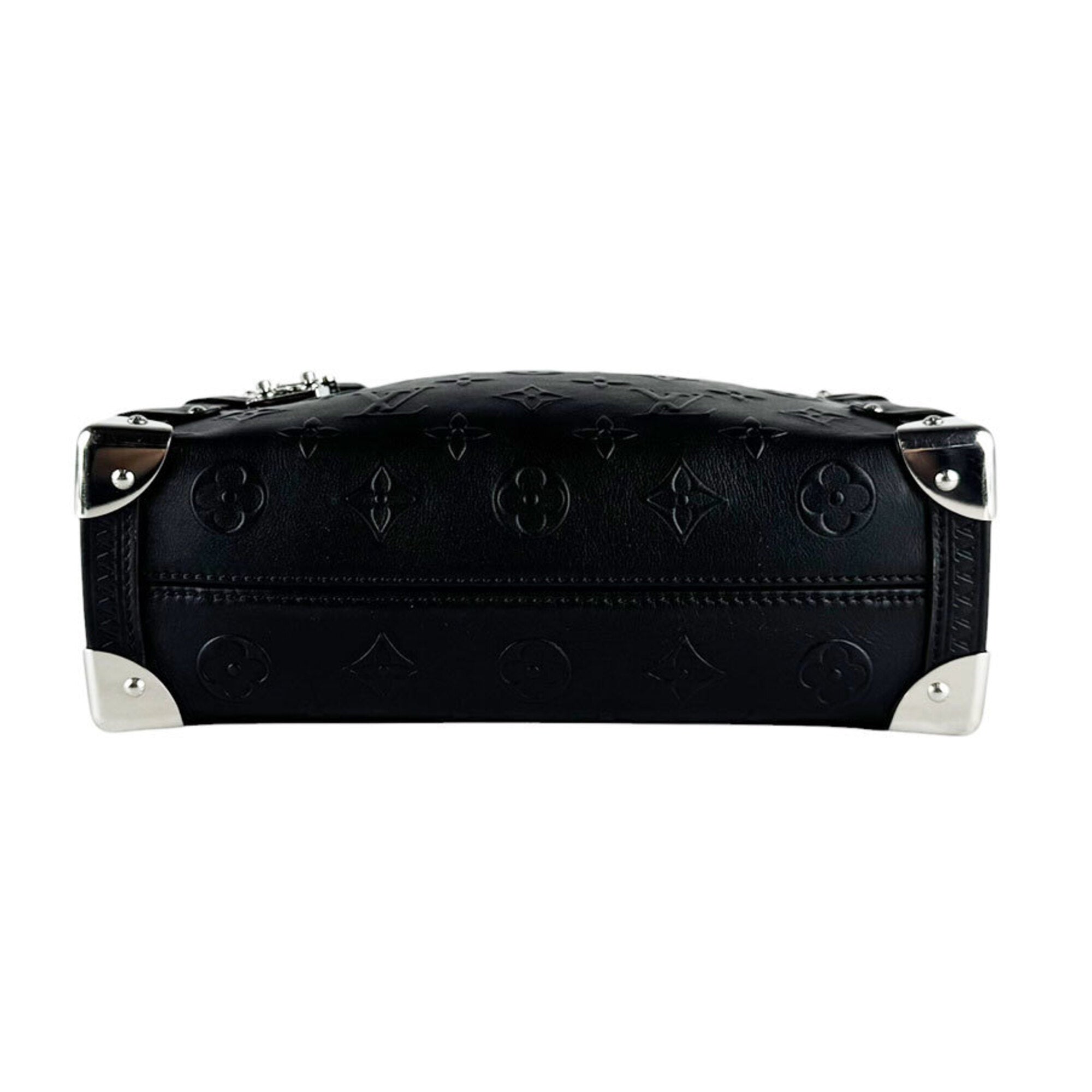 Louis Vuitton Black Monogram Leather Handbag Shoulder Bag (Pre-Owned)