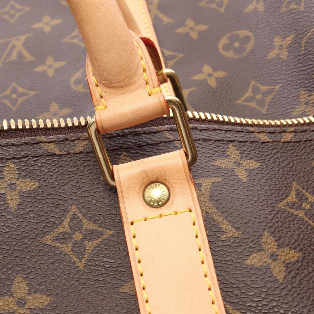 Louis Vuitton Brown Monogram Leather Boston Bag Handbag (Pre-Owned)