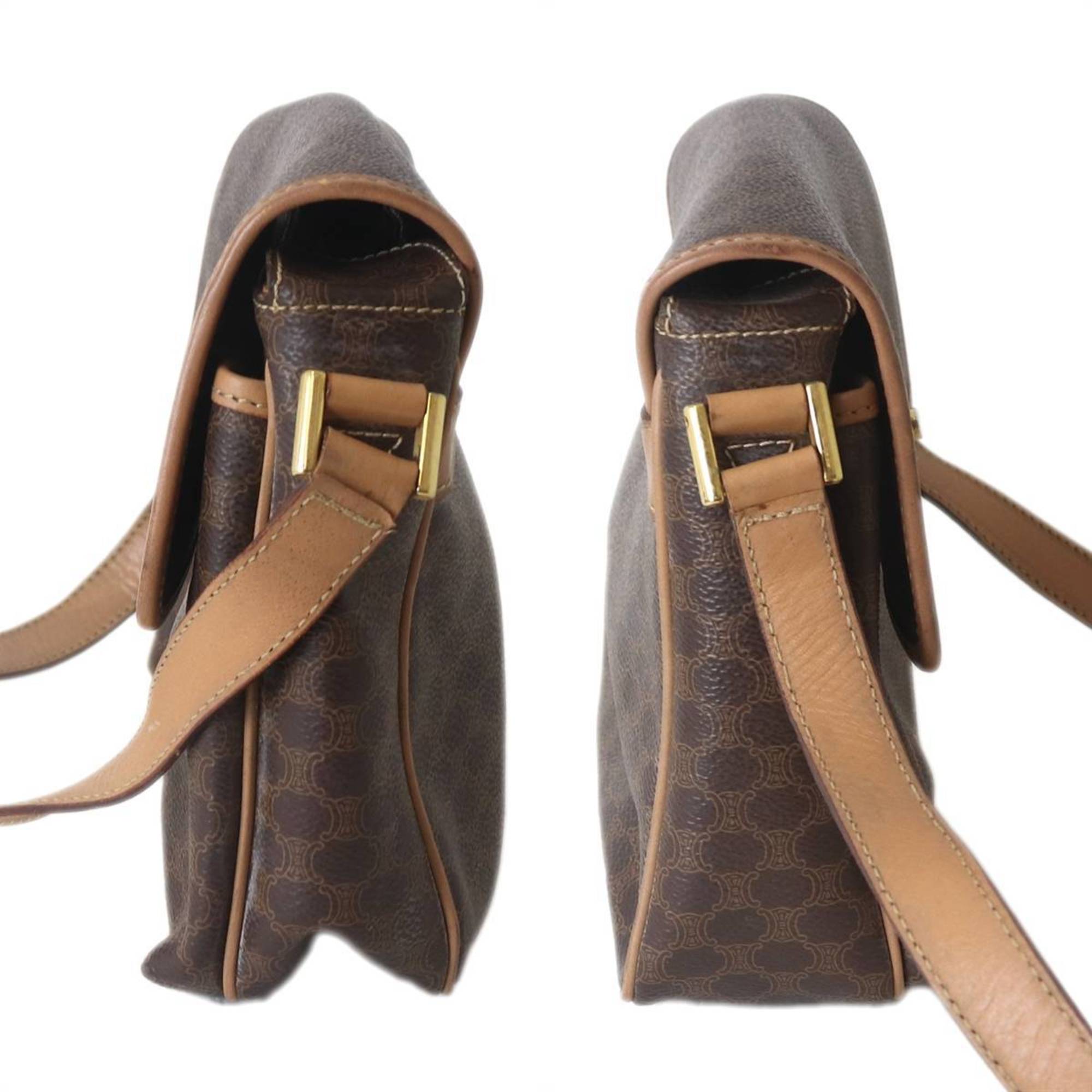 Celine Brown Pvc Leather Shoulder Bag (Pre-Owned)