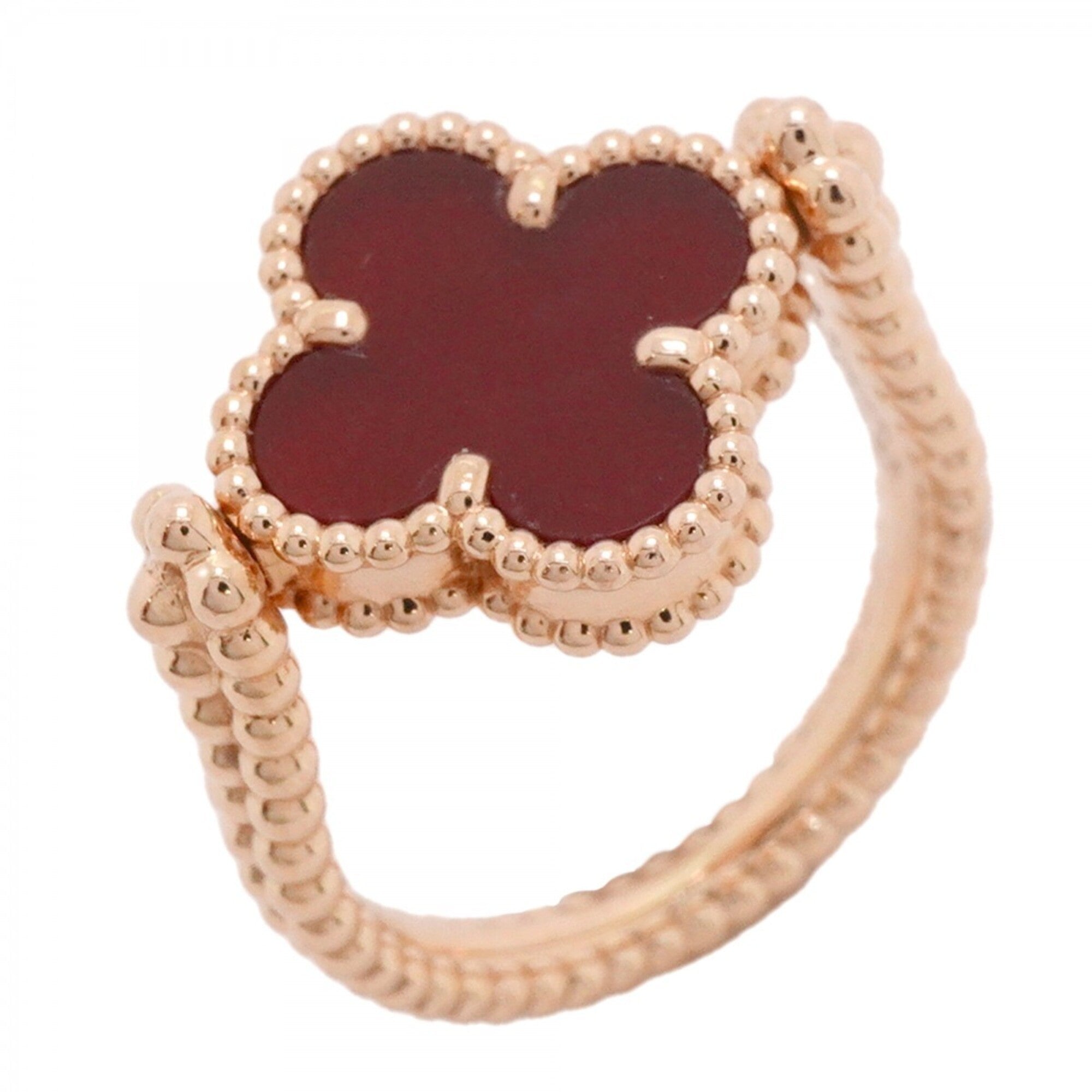 Van Cleef & Arpels Red Color Pink Gold (18K) Band Ring (Pre-Owned)
