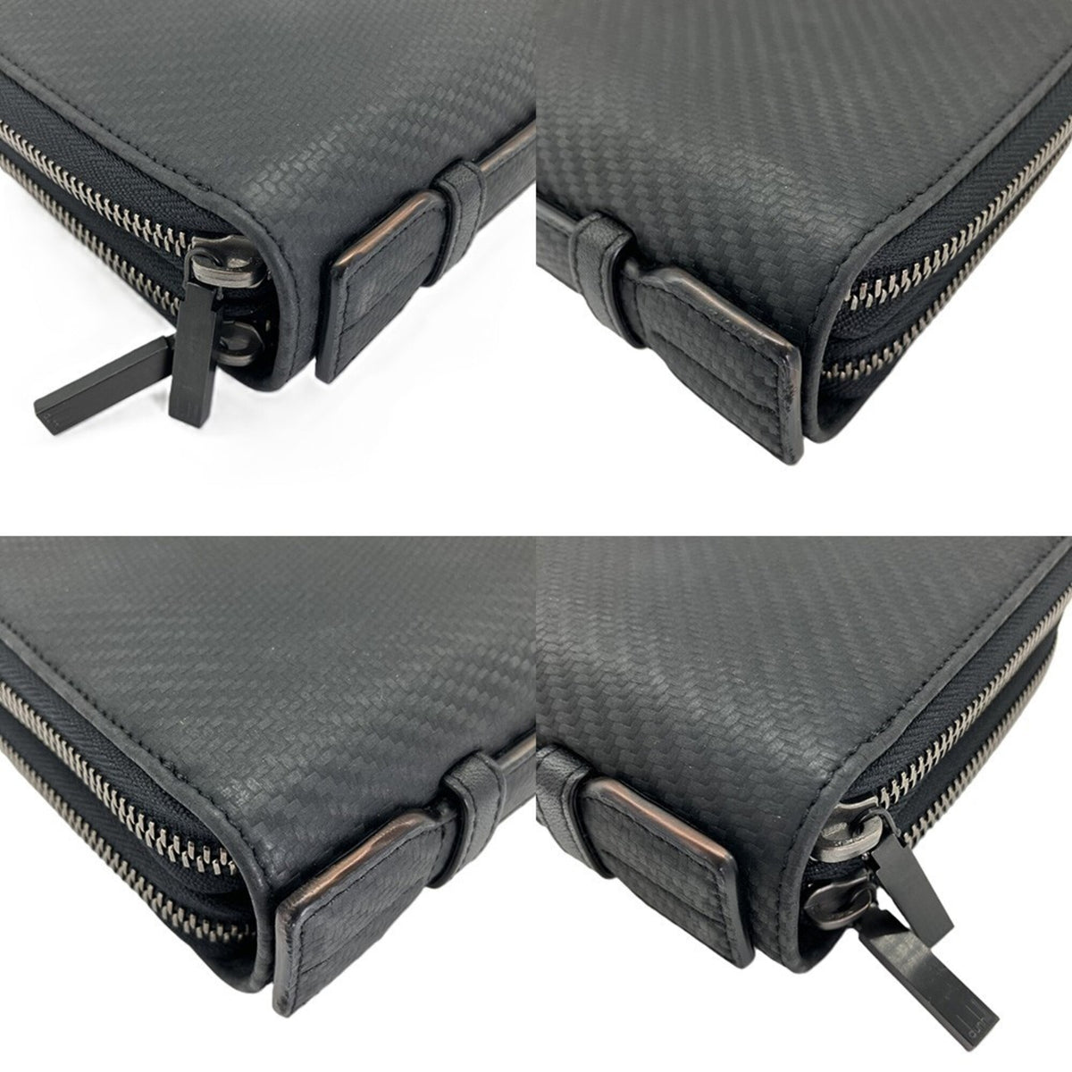 Dunhill Black Leather Long Wallet (Bi-Fold) (Pre-Owned)