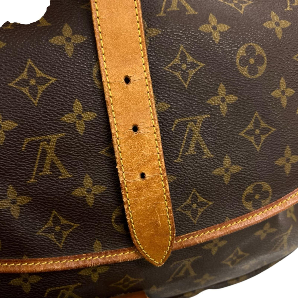 Louis Vuitton Brown Monogram Leather Shoulder Bag (Pre-Owned)