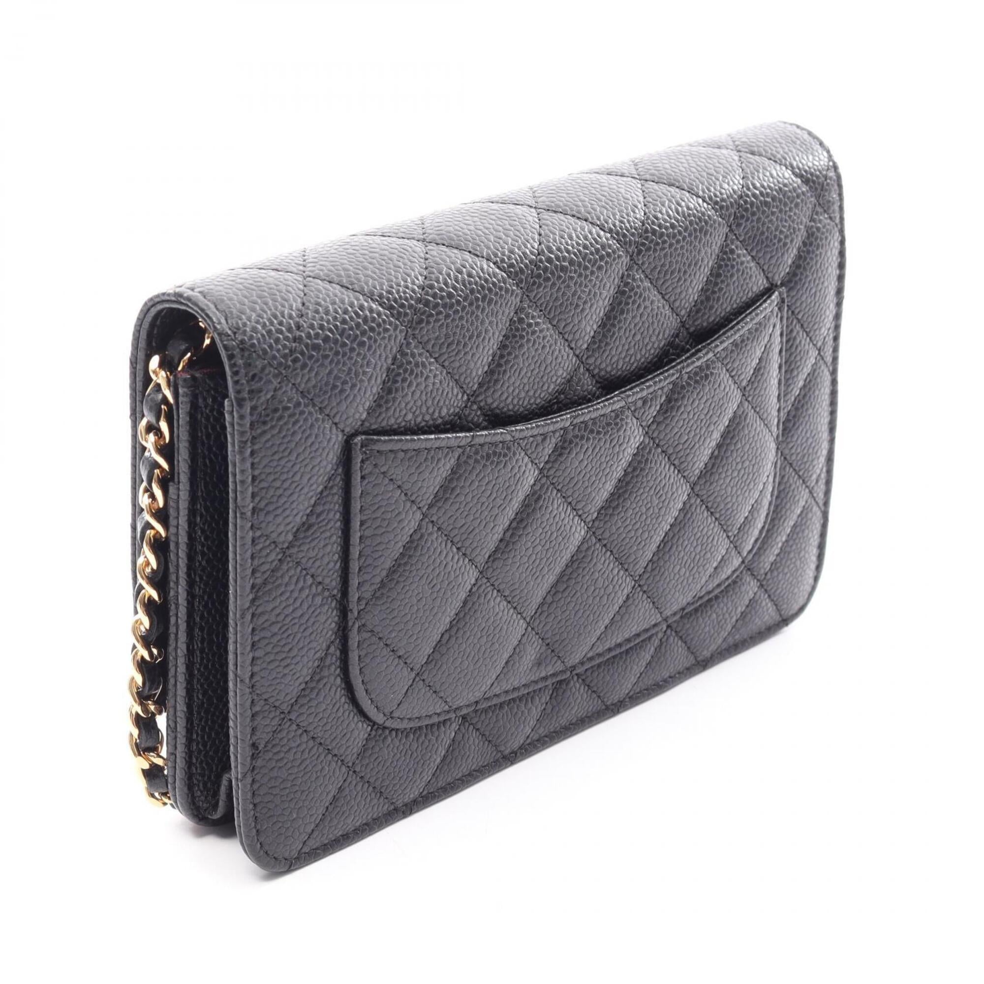 Chanel Black Grained Calfskin Handbag Shoulder Bag (Pre-Owned)